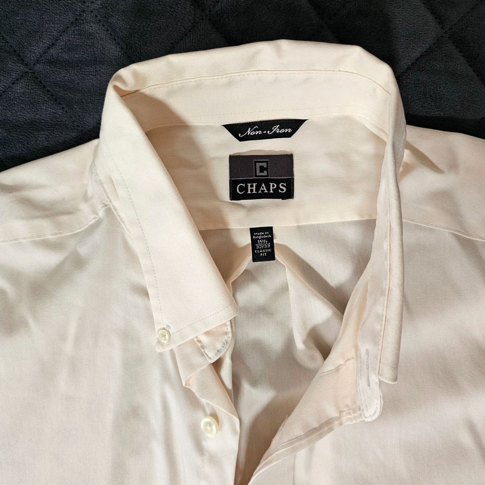 Chaps Chaps Button-Up Shirt Men 15.5 32/33 Non-Iron Yellow Casual Workwear Wrinkle Resistant Long Sleeve Button-Down Regular Fit Size US L / EU 52-54 / 3 - 2 Thumbnail