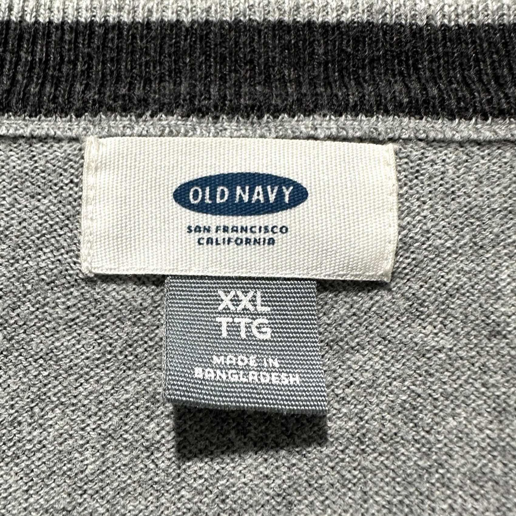 Old Navy Old Navy Sweater Mens 2XL Gray V-Neck Long Sleeve Cotton Blend Midweight EUC Size US XXL / EU 58 / 5 - 4 Thumbnail