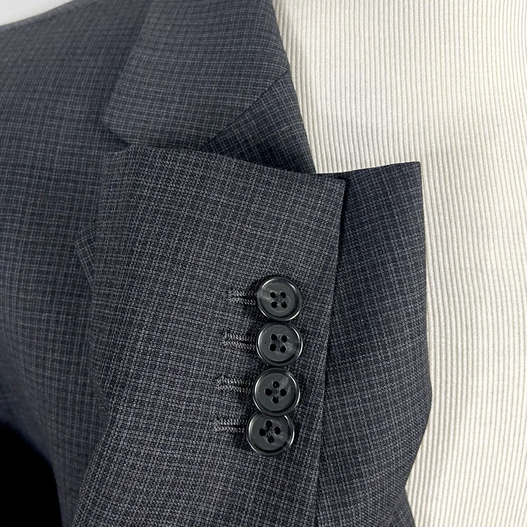 Jack Victor Jack Victor Sport Coat 56R Lennox Wool Gray Plaid Two-Button Double-Vented Mens Big & Tall Jacket Coat Size US XS / EU 42 / 0 - 5 Thumbnail