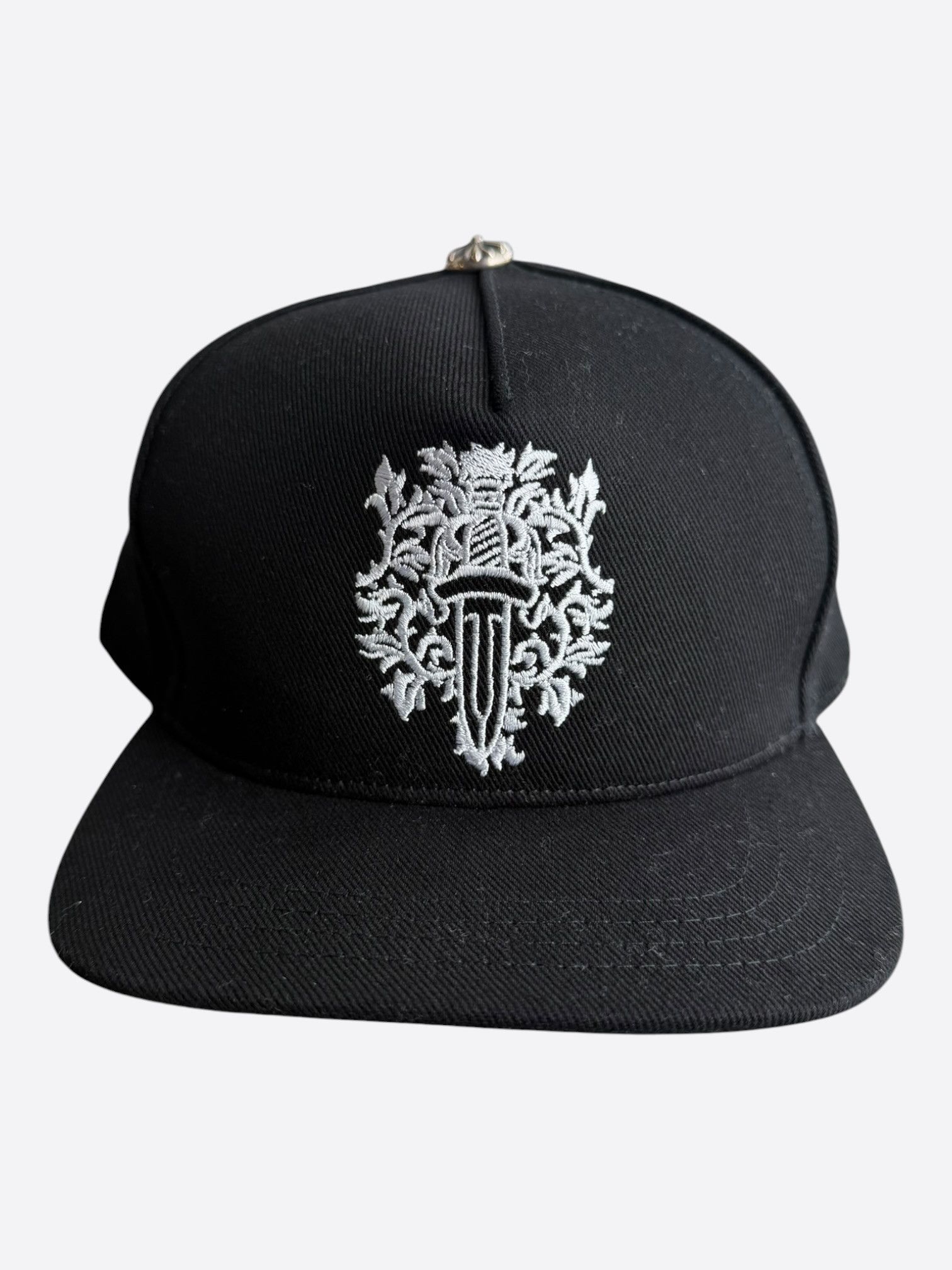 Chrome Hearts Chrome Hearts Black & White Wine Dagger Logo Hat Size ONE SIZE - 1 Thumbnail