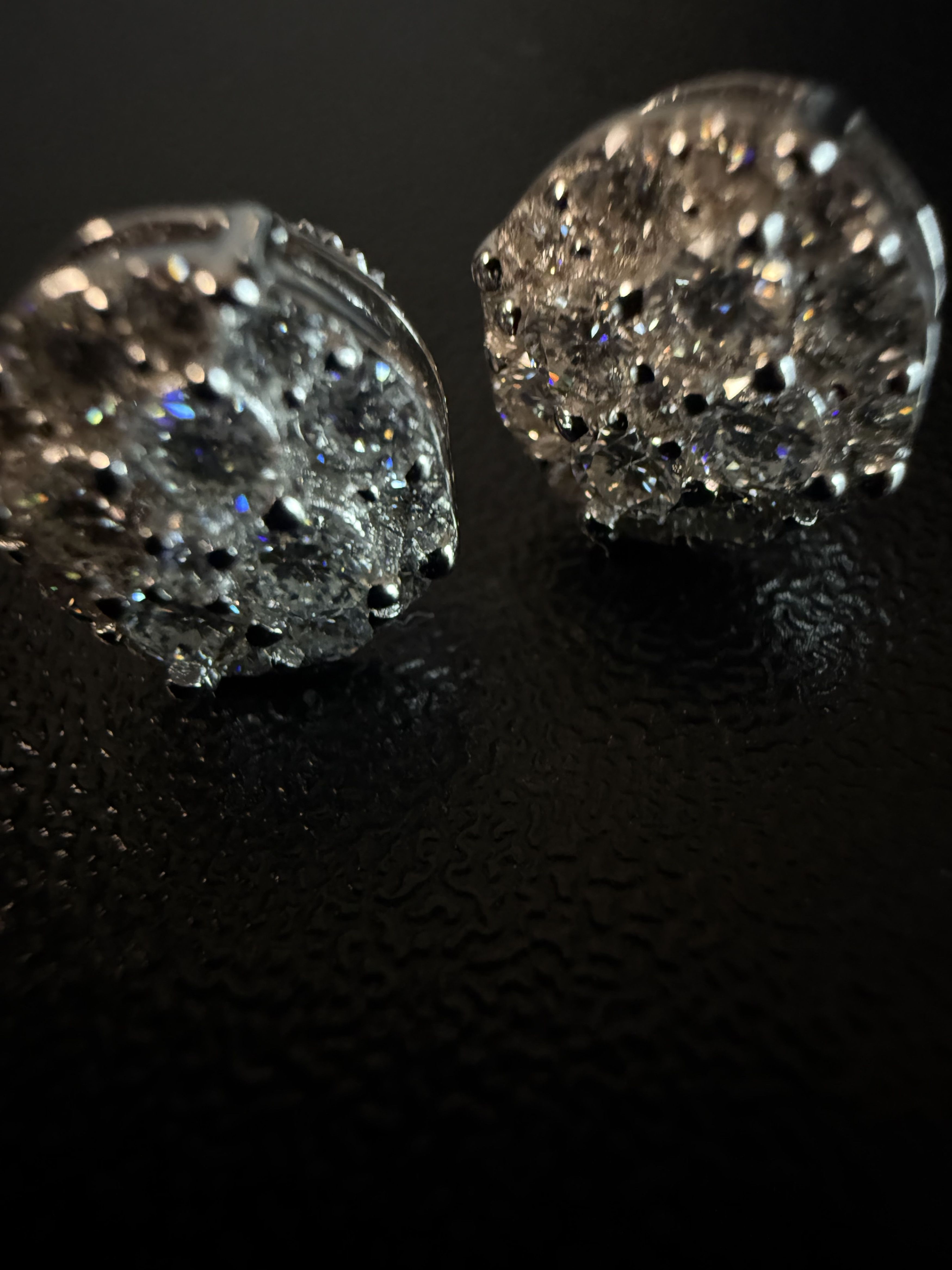 Other Silver Half Snowball's Moissanite Mens Earrings Size ONE SIZE - 4 Thumbnail