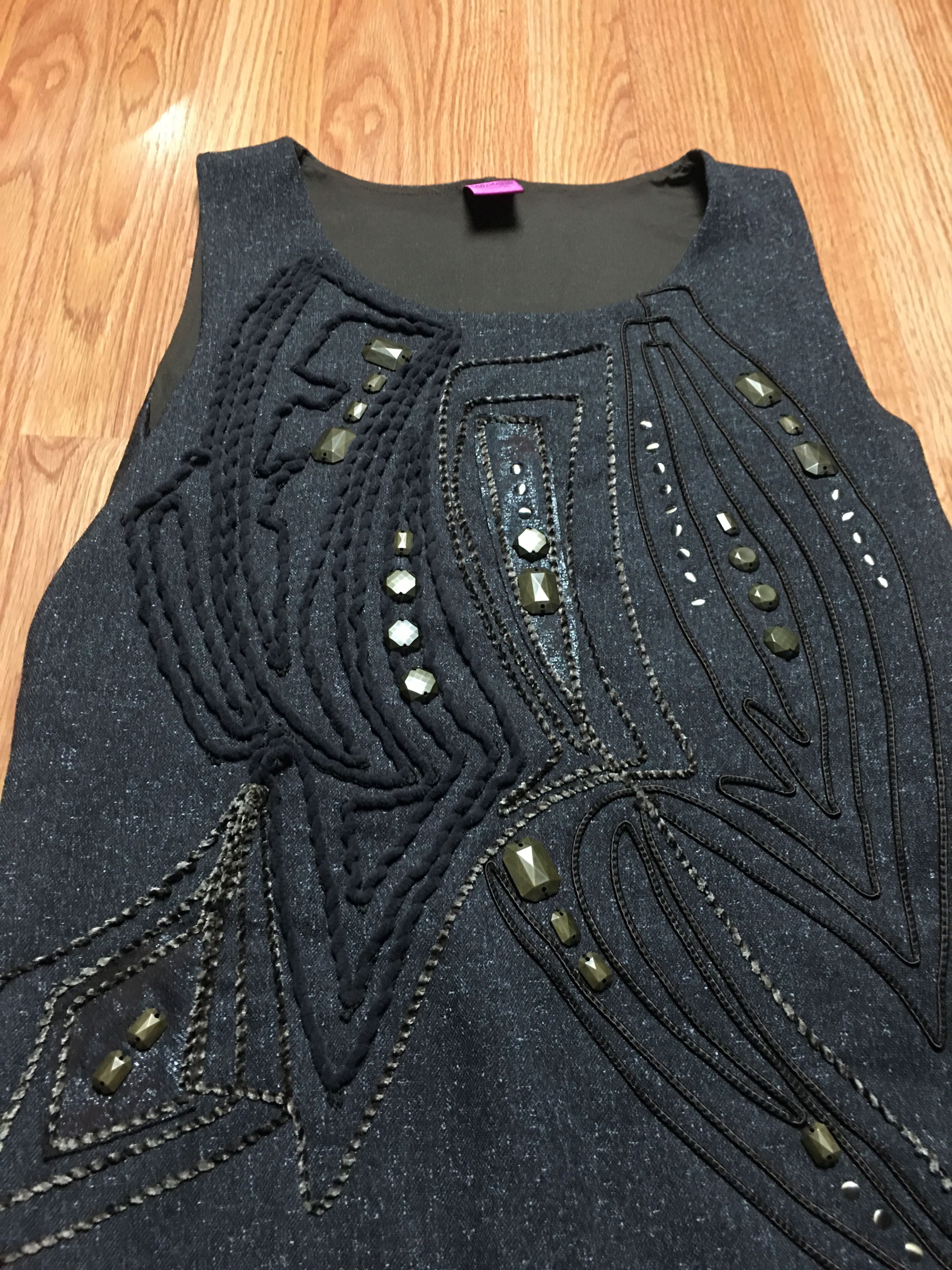Designer Save the Queen Dress Metal Beaded Embroidery XL Size XL / US 12-14 / IT 48-50 - 8 Thumbnail