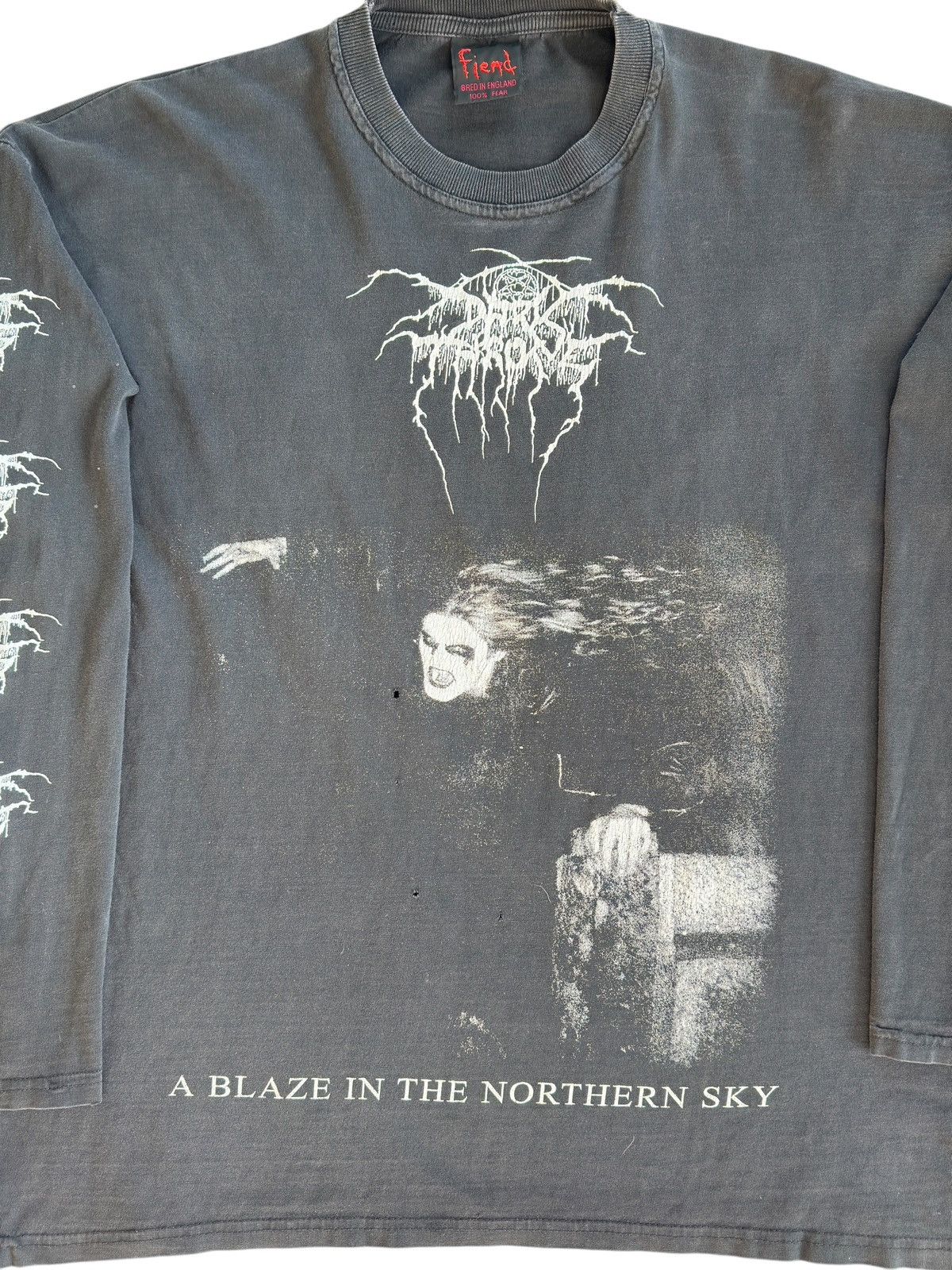 Band Tees RARE Vintage 1998 DARKTHRONE Blaze In The Northern Sky Shirt Size US XL / EU 56 / 4 - 5 Thumbnail