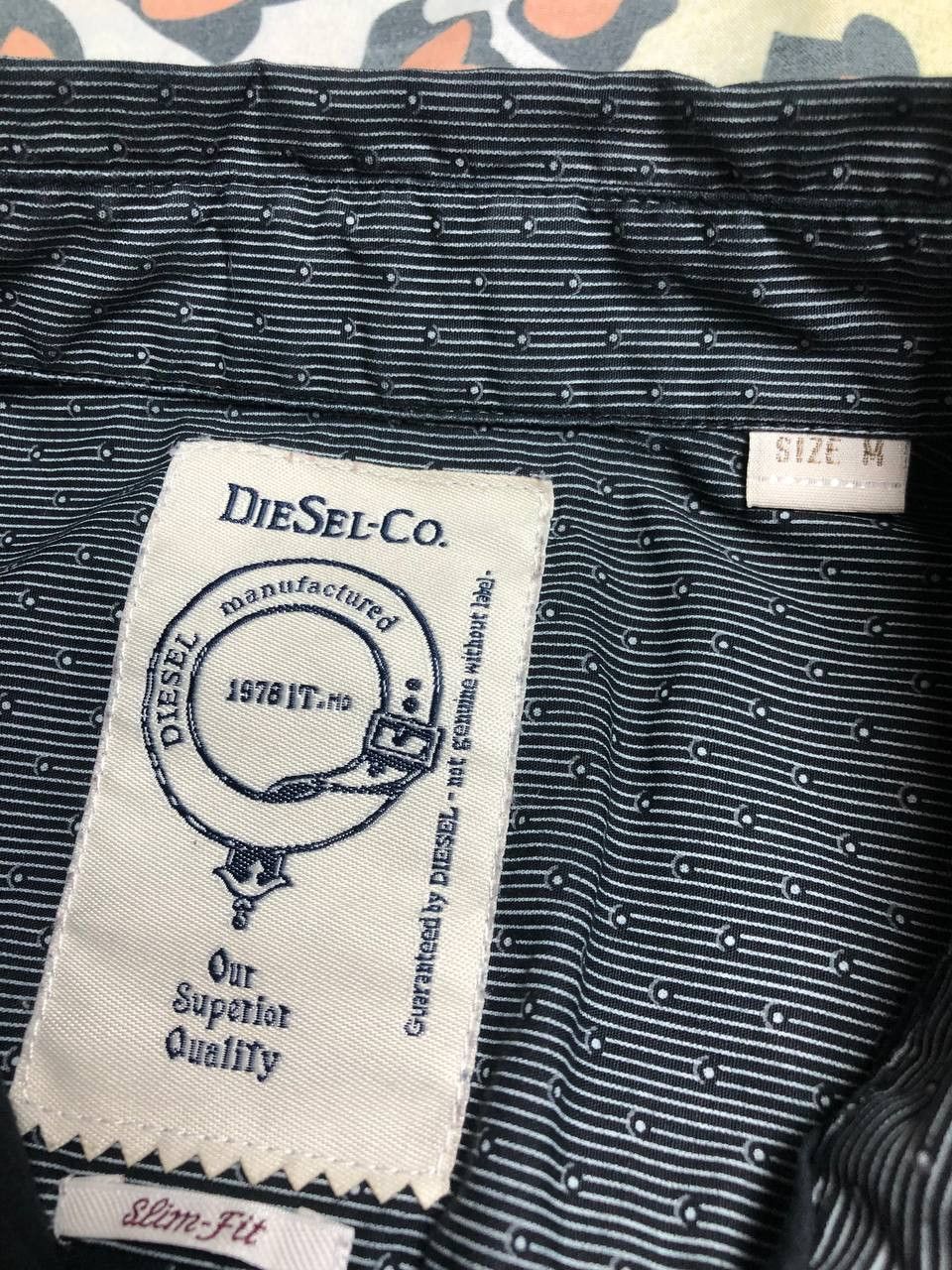 Diesel × Vintage Vintage Diesel Metal Logo Button Up Shirt Y2K Size US M / EU 48-50 / 2 - 2 Thumbnail