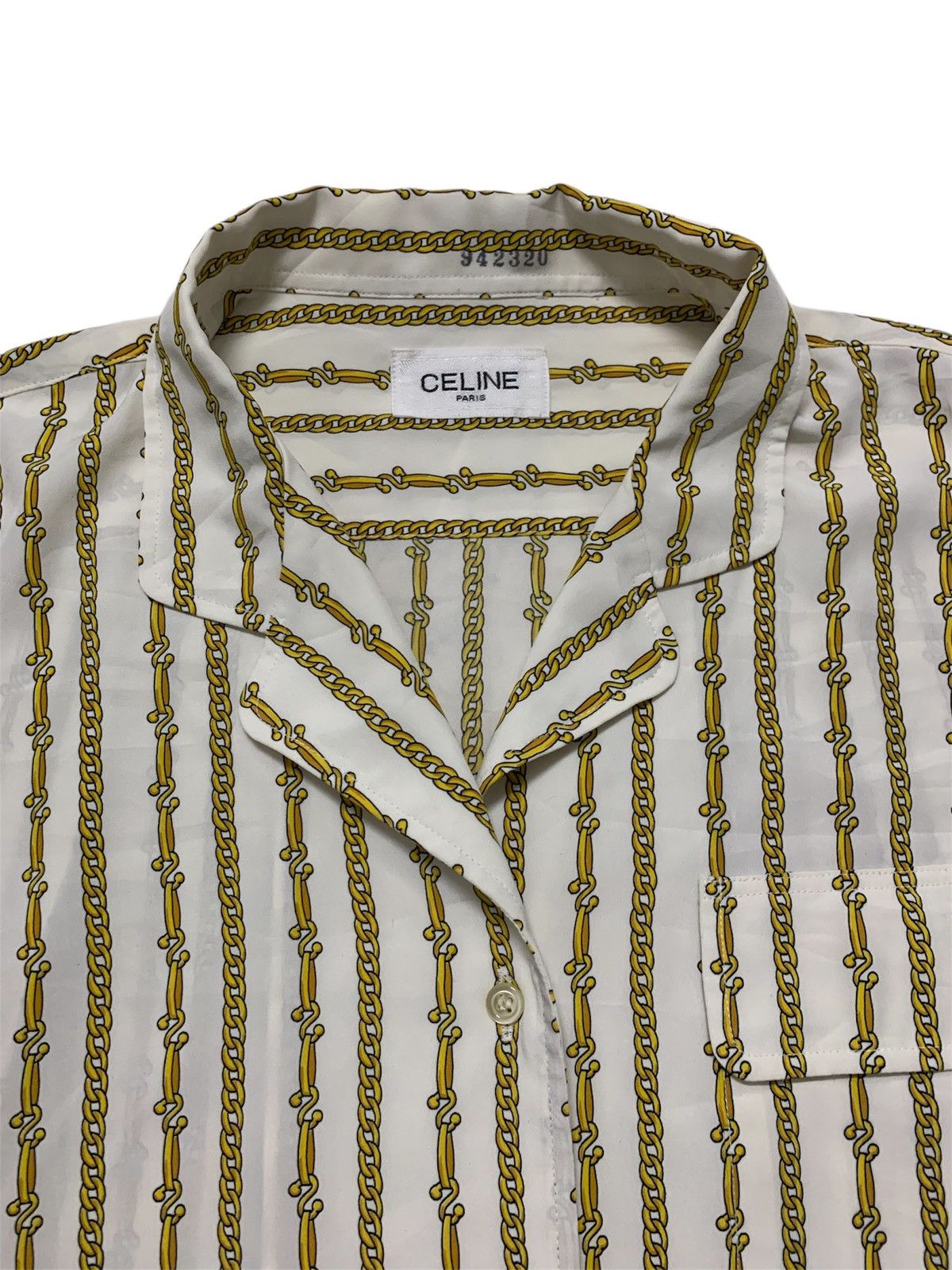 Celine CELINE gold chain stripes Size M / US 6-8 / IT 42-44 - 3 Thumbnail