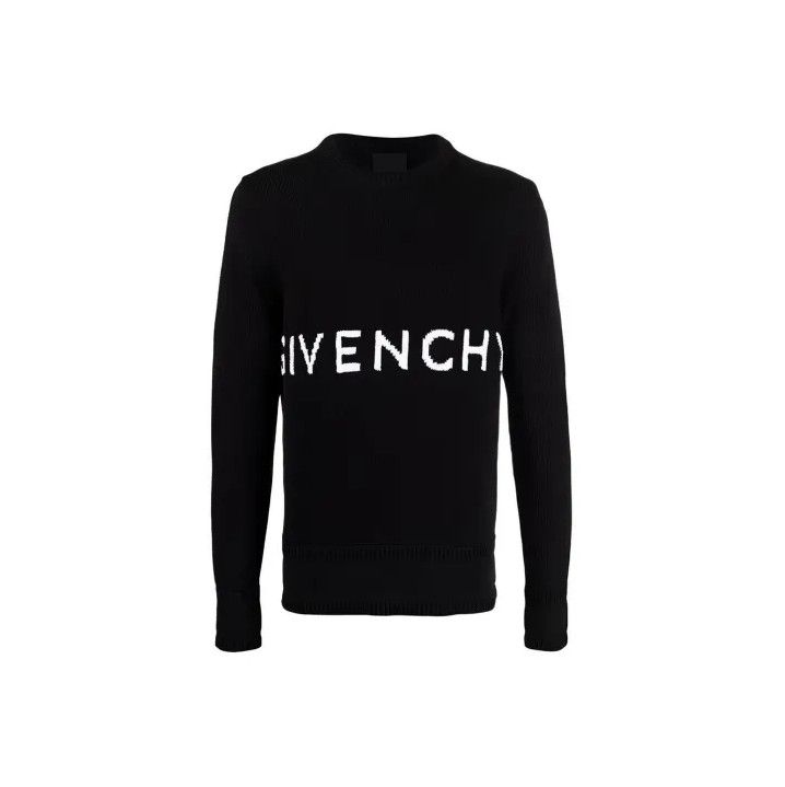Givenchy Givenchy SS21 Logo Intarsia Knit Crewneck Sweater Size US S / EU 44-46 / 1 - 1 Thumbnail