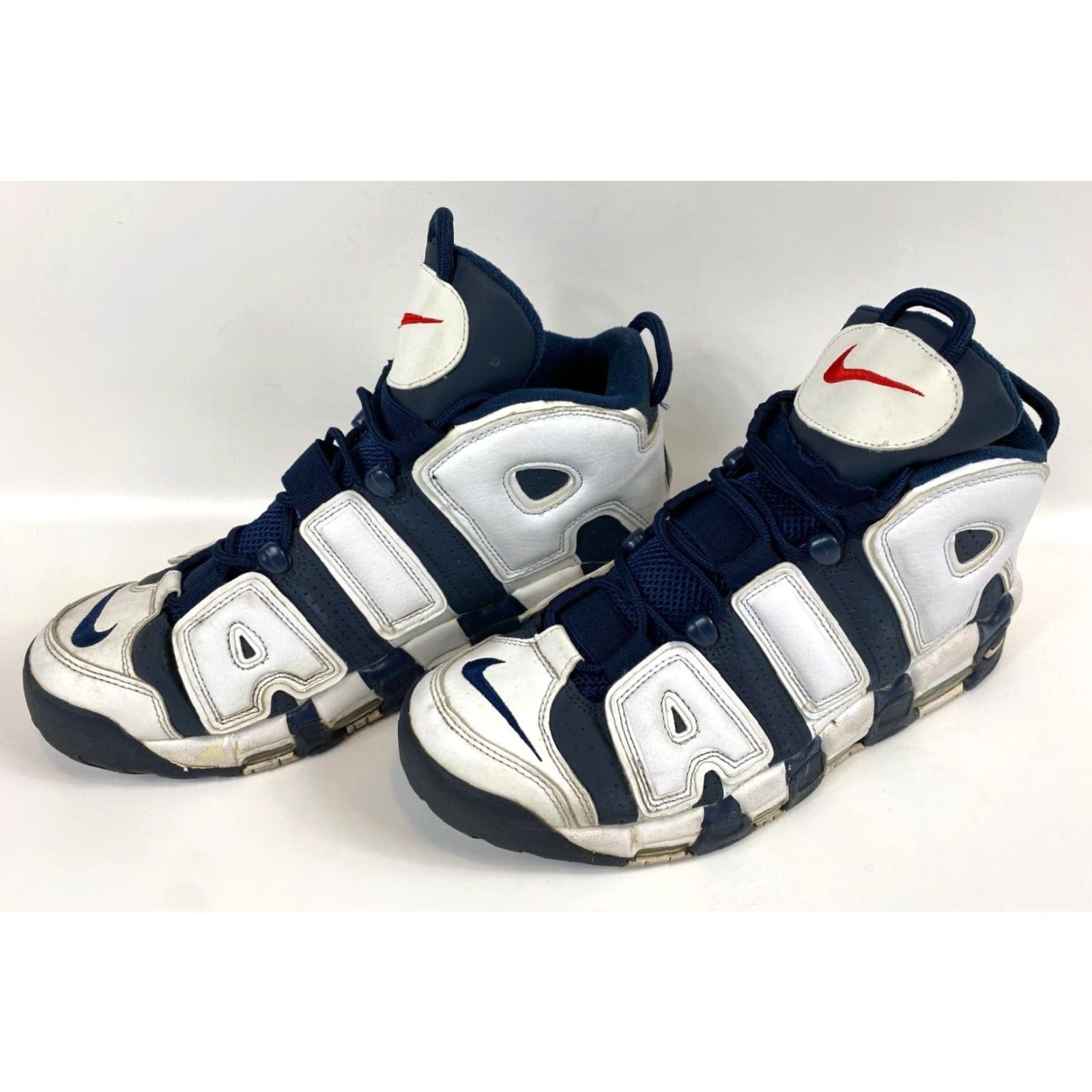 Nike VINTAGE Nike Air More Uptempo Olympic 2016 Mens Athletic Sneaker 414962-104 US 10 White Navy 90s? Size US 9 / EU 42 - 6 Thumbnail