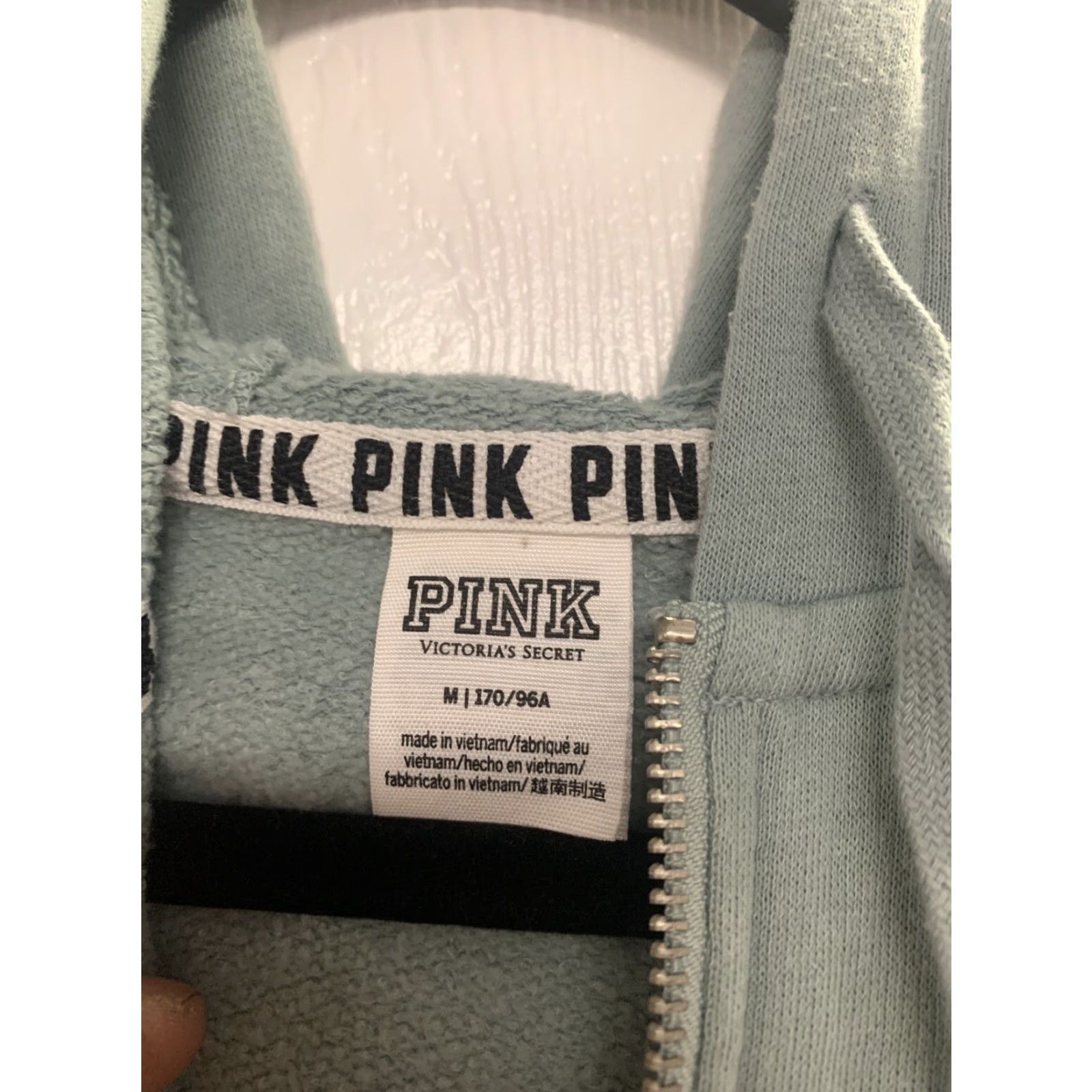 Vintage VINTAGE Victoria's Secret PINK Side Slit Full Zip Hoodie Sweatshirt Hoodie M Women Su... Size M / US 6-8 / IT 42-44 - 2 Thumbnail