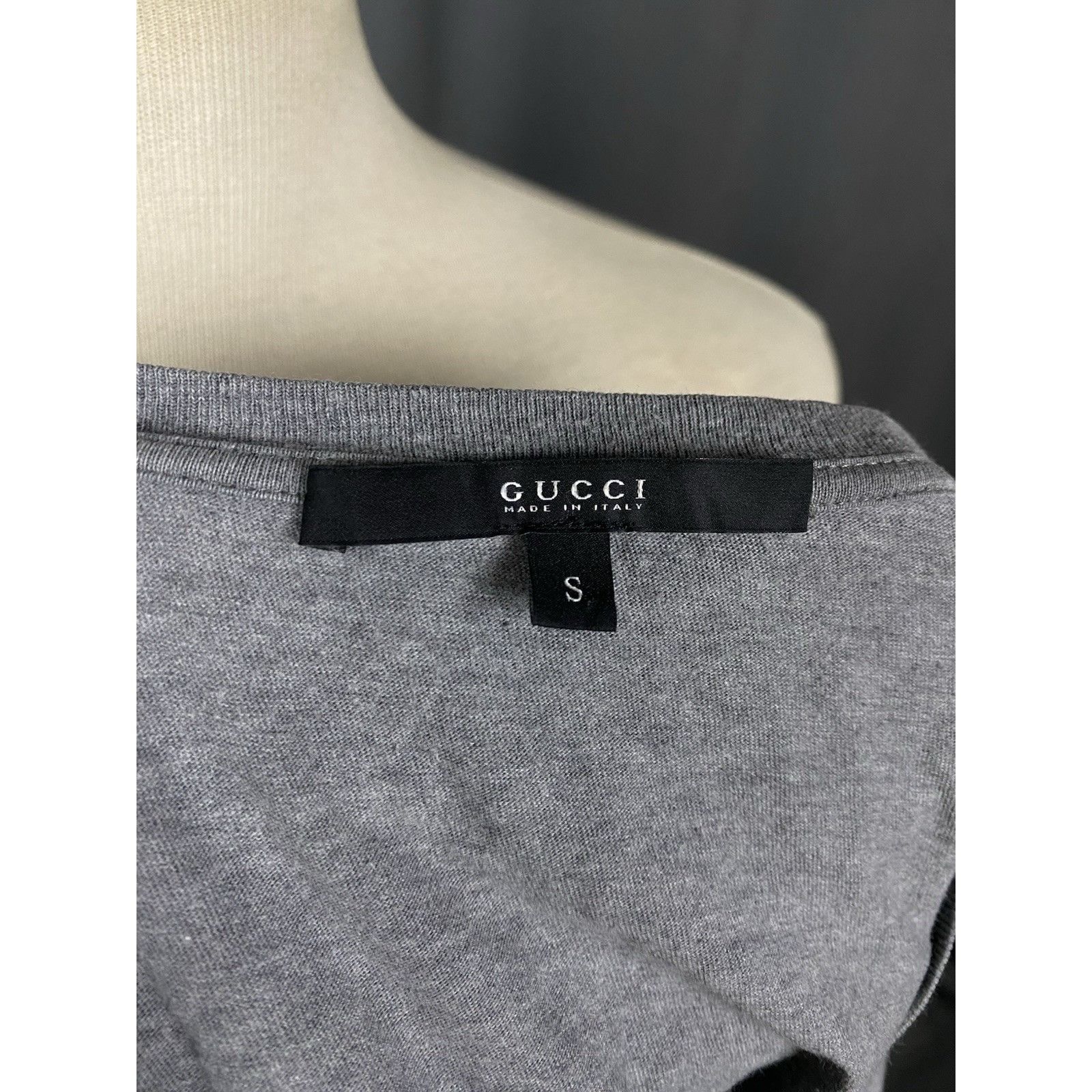 Gucci Gucci Auth Vintage Big Logo Men's Gray T-Shirt Size S Size US S / EU 44-46 / 1 - 9 Thumbnail