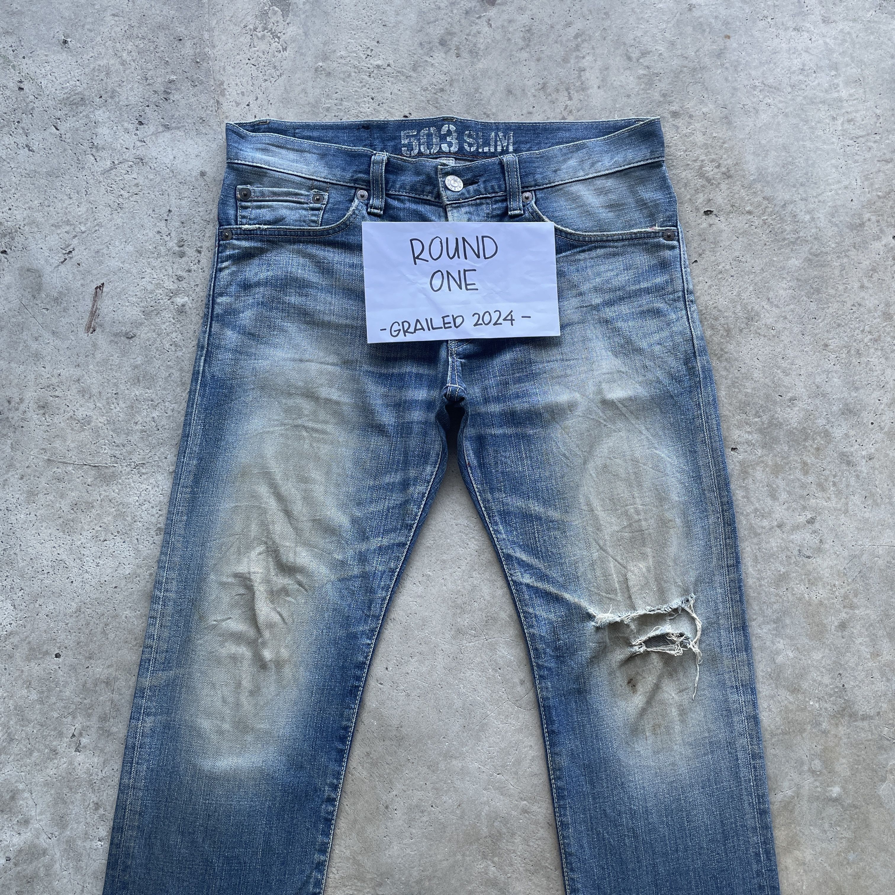 Edwin × Japanese Brand VINTAGE EDWIN DISTRESSED DENIM FADED RUSTY PANTS JEANS W36 Size US 36 / EU 52 - 3 Thumbnail
