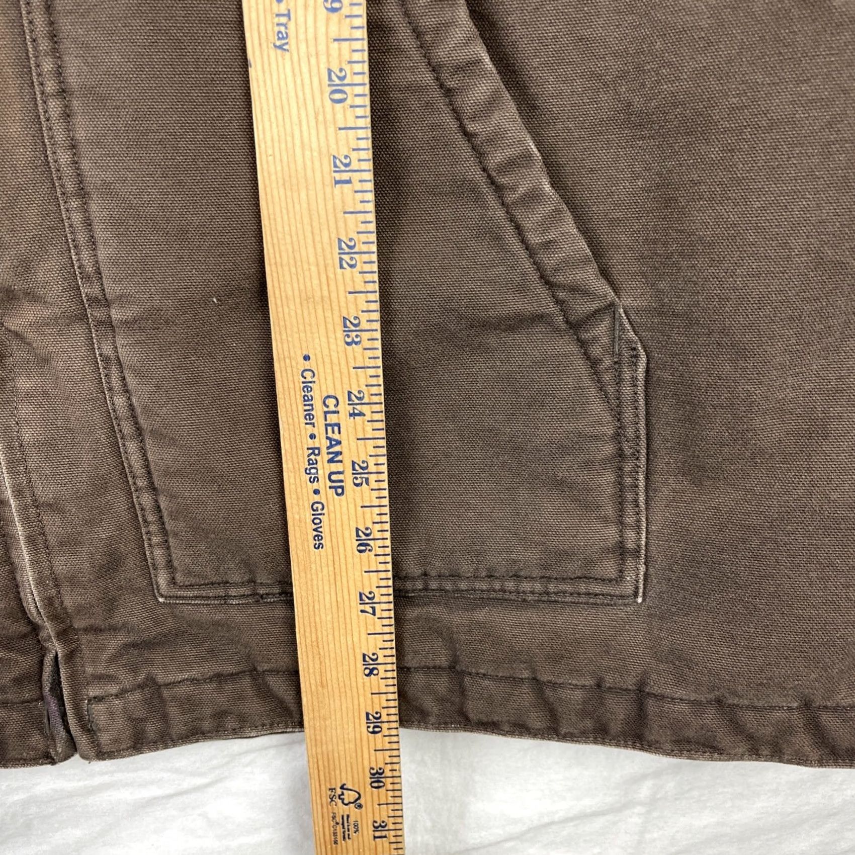 Carhartt Carhartt Vest Mens 3XL Brown Duck Canvas Lined Zip Up 0V4277-M Size US XXL / EU 58 / 5 - 4 Thumbnail