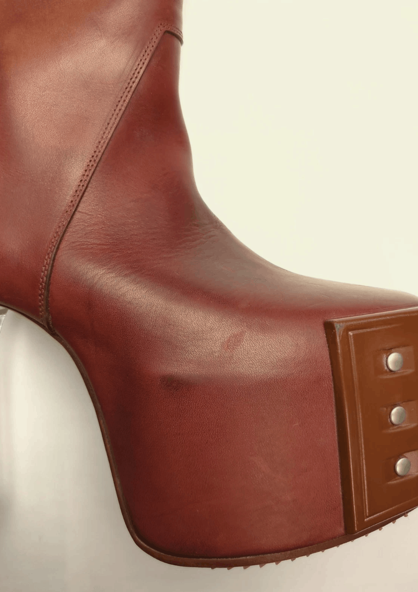 Rick Owens RICK OWENS Kowboy Grill Platform Leather Boots Size US 11 / IT 41 - 9 Thumbnail
