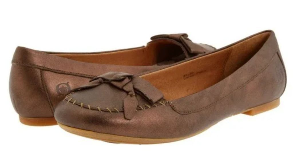 Born Born Louise Metallic Bronze Leather Ballet Flats Size 7.5 Size US 7.5 / IT 37.5 - 2 Thumbnail