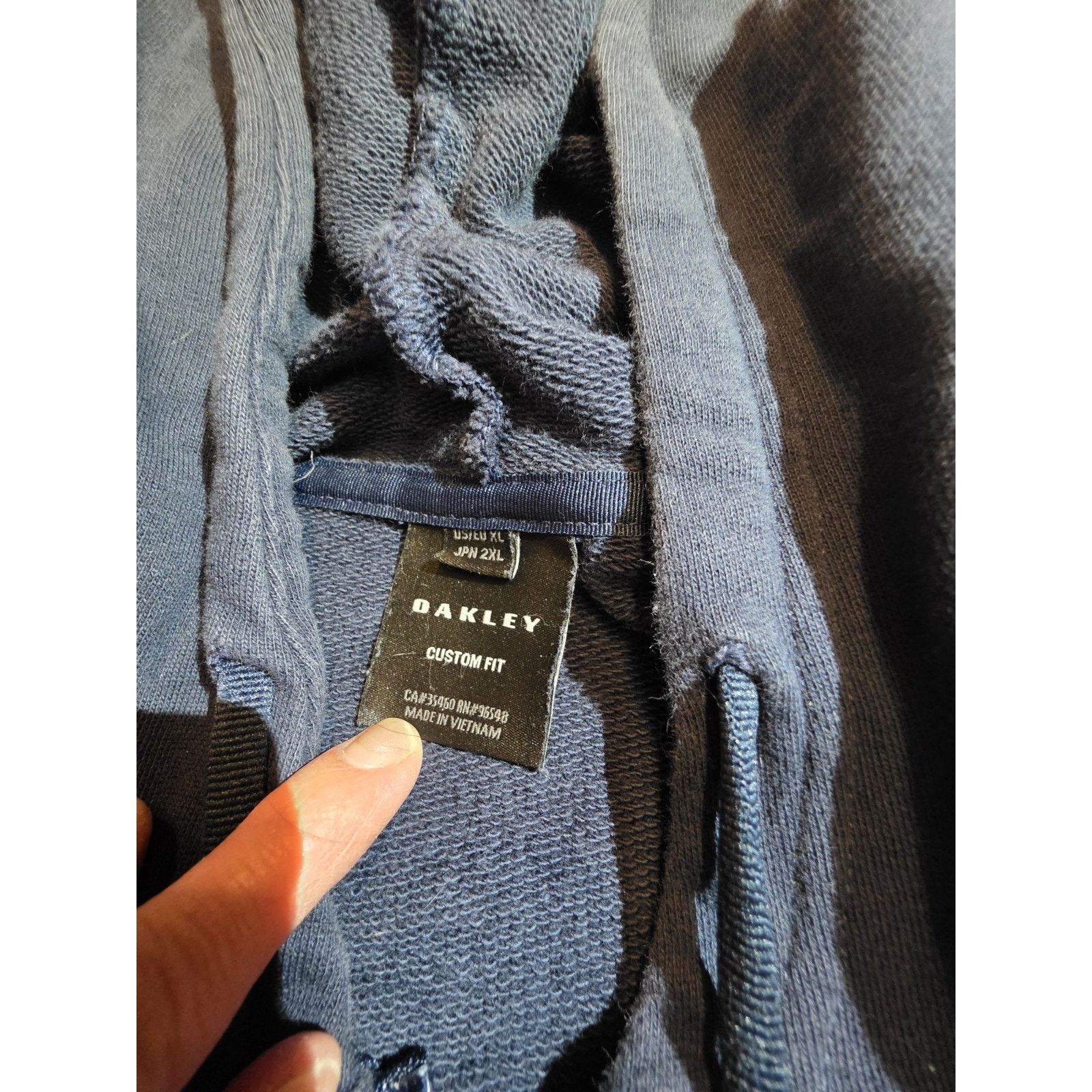Oakley Oakley Men's Size Xl Navy Blue Full Zip Hooded Sweatshirt Size US XL / EU 56 / 4 - 3 Thumbnail