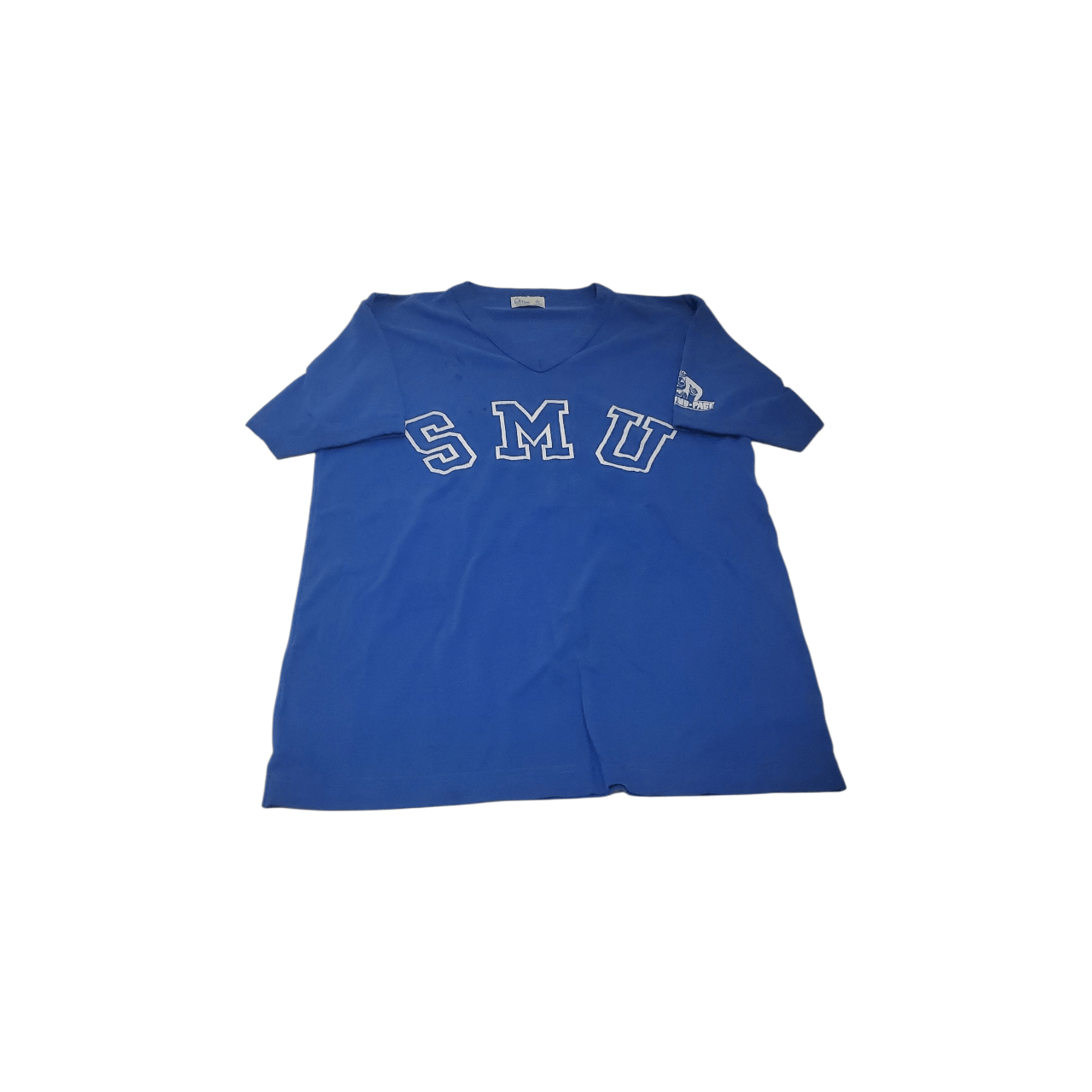 Vintage 80s SMU Script Logo T-Shirt Size US M / EU 48-50 / 2 - 1 Thumbnail