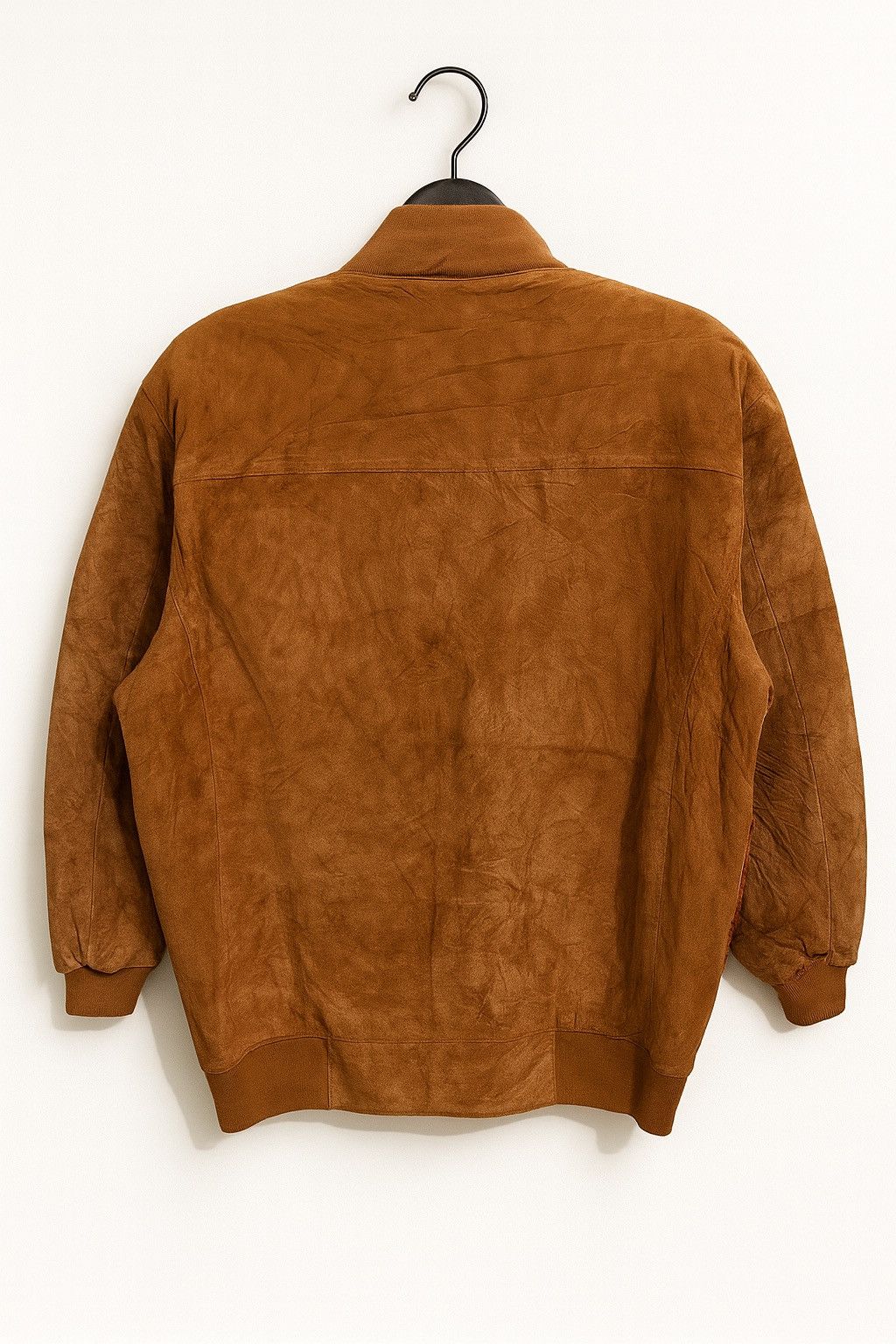 Vintage Vintage Floral Bomber Jacket – Brown Faux Suede Sleeves Size US L / EU 52-54 / 3 - 2 Thumbnail