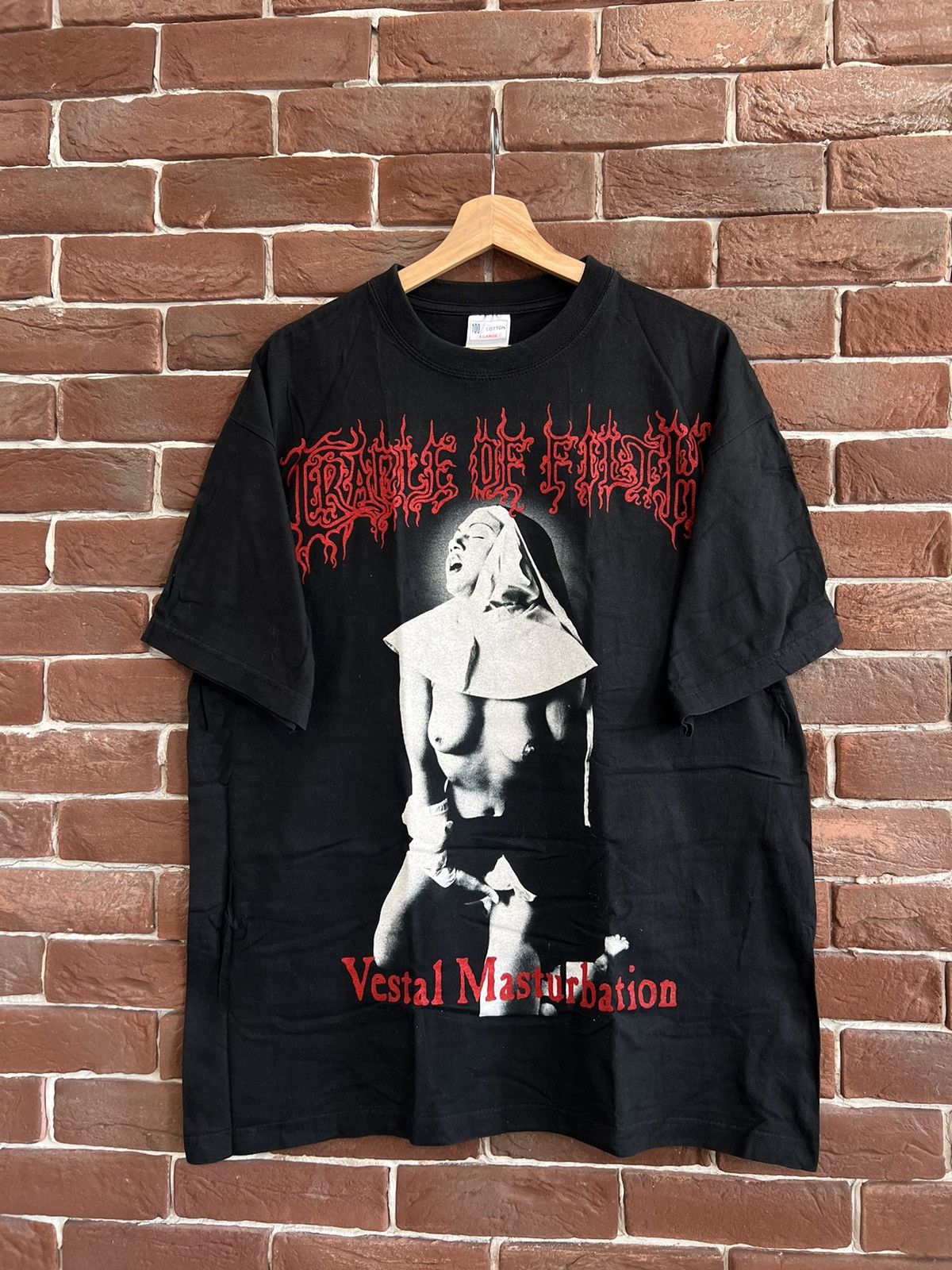 Vintage Rare Vintage 90s Cradle Of Filth Vestal Masturbation T-shirt |  Grailed