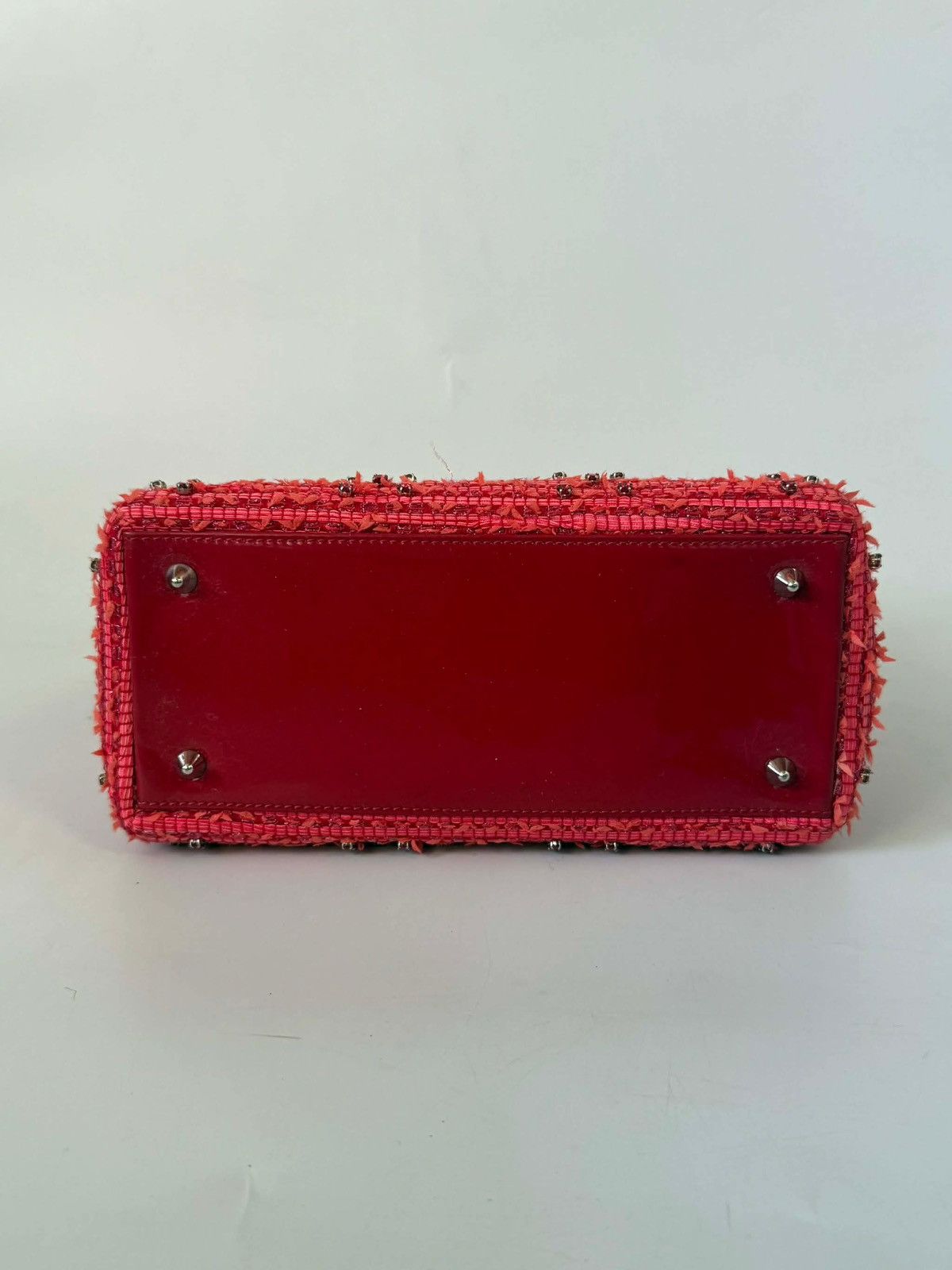 Dior Christian Dior 2012 Tweed Fringe Rhinestone Lady Dior Bag Size ONE SIZE - 7 Thumbnail
