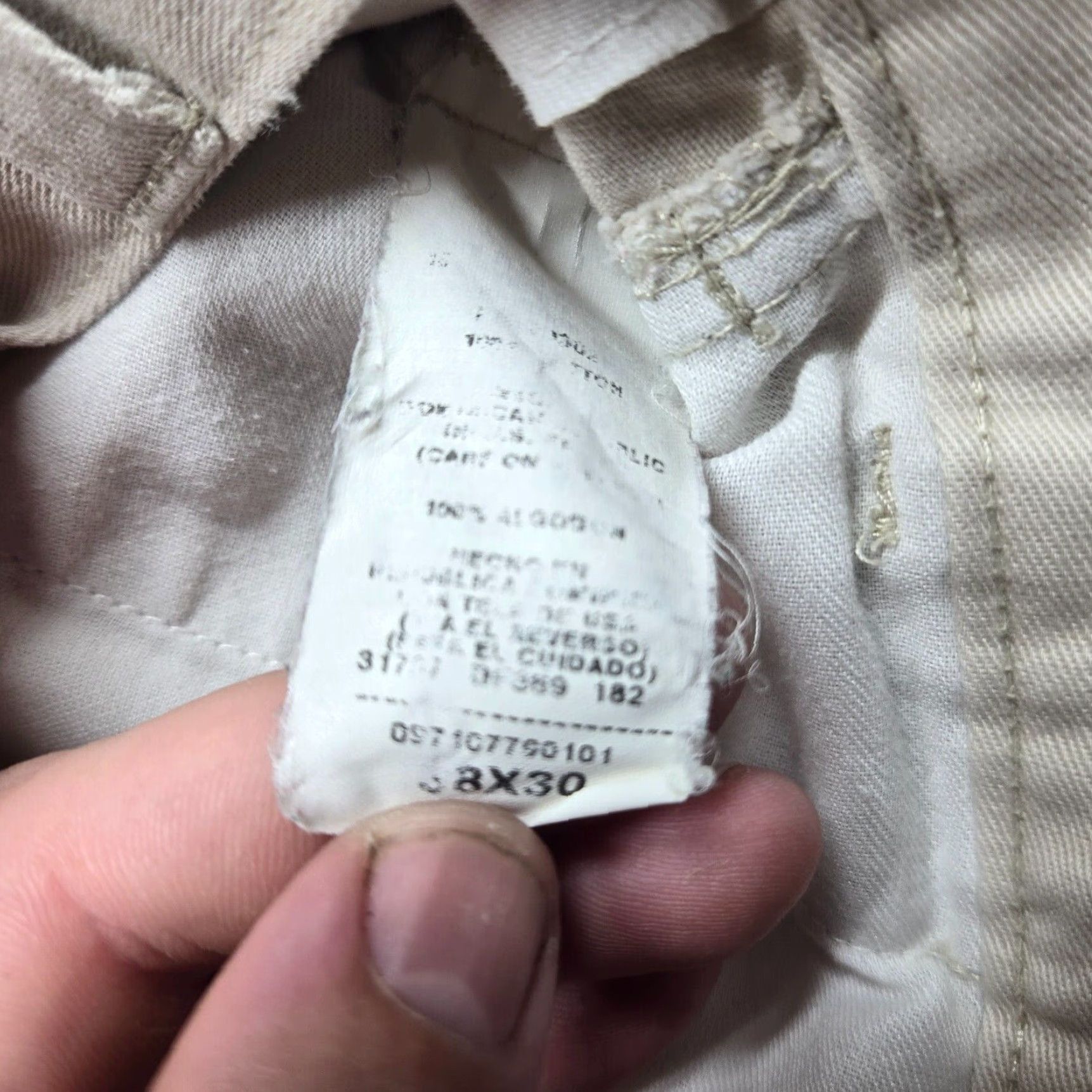 Farah Authentic Khaki Hued Cotton Twill Chino Fabric Work Dress Pants for Adult Mens Size 38 Waist 30 Inseam Size US 38 / EU 54 - 4 Thumbnail