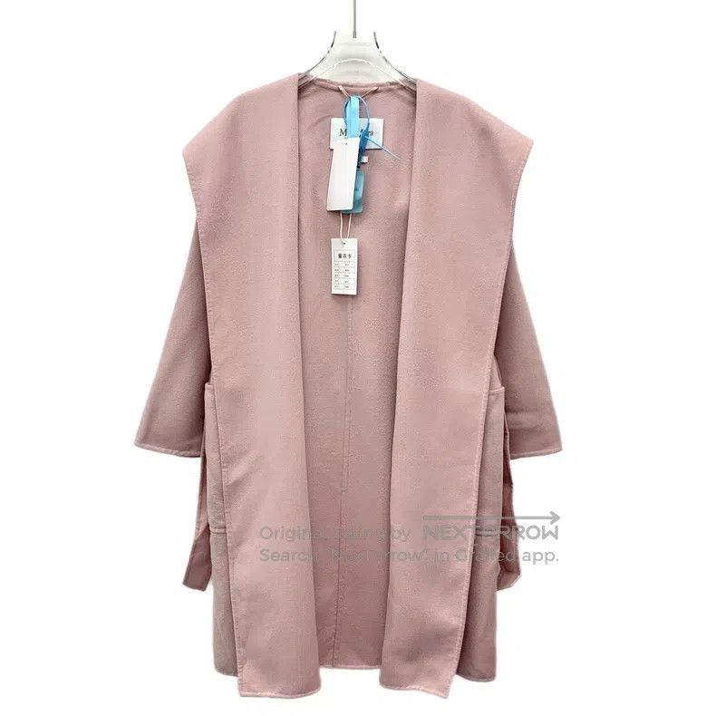 Other Max Mara Pink Wool Hooded Long-Sleeve Belted Coat Size XXS / US 00 / IT 34 - 1 Thumbnail