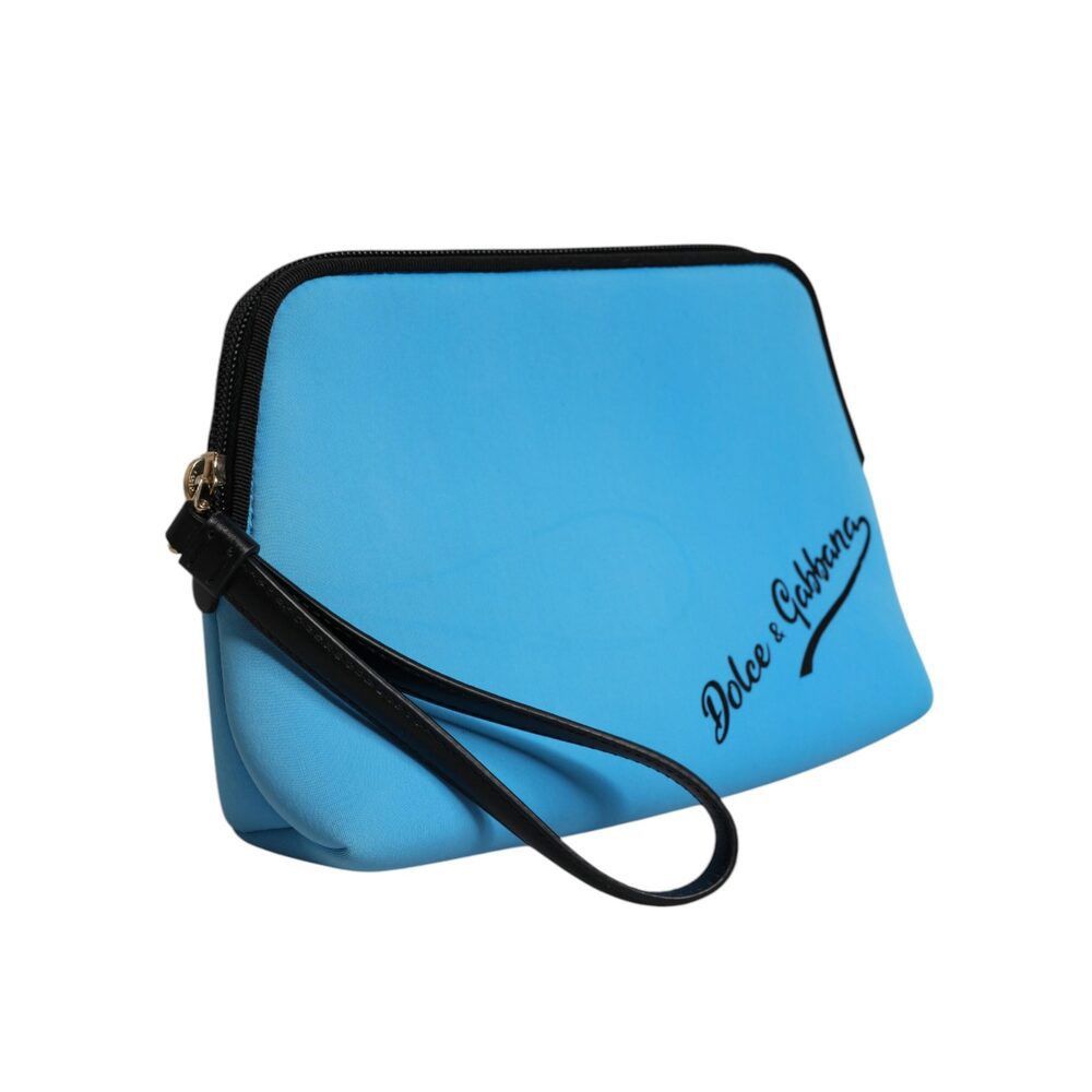 Dolce & Gabbana Dolce & Gabbana Blue DG Logo Print Clutch Zip Borse Pouch Ba Size ONE SIZE - 3 Thumbnail