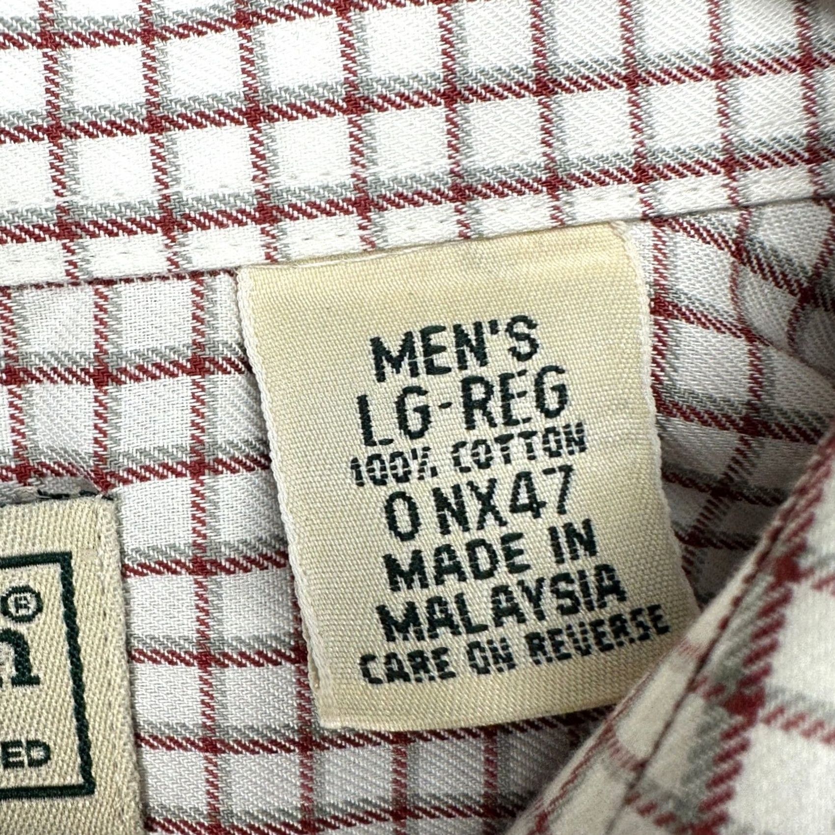 Vintage VINTAGE L.L. Bean Shirt Button Down Men Large Red White Plaid Short Sleeve Pocket Cotton Size US L / EU 52-54 / 3 - 4 Thumbnail