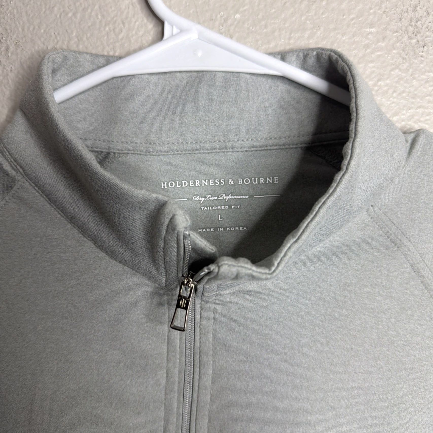 Vintage Holderness & Bourne Dry Luxe Performance 1/4 Zip Pullover Mens Large Gray Logo Size US L / EU 52-54 / 3 - 3 Thumbnail