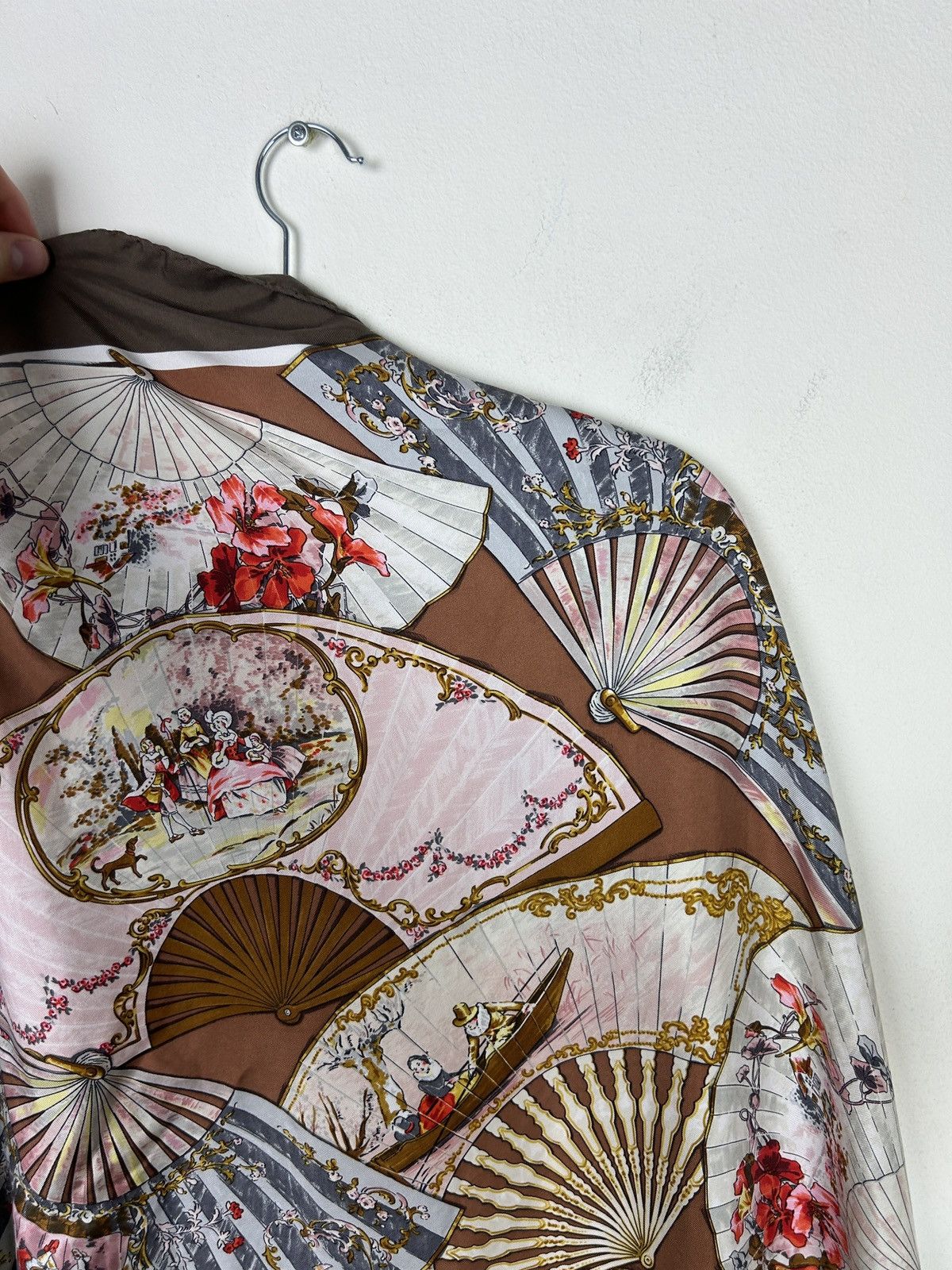 Karl Lagerfeld × Vintage Karl Lagerfeld Silk Scarf Size ONE SIZE - 5 Thumbnail