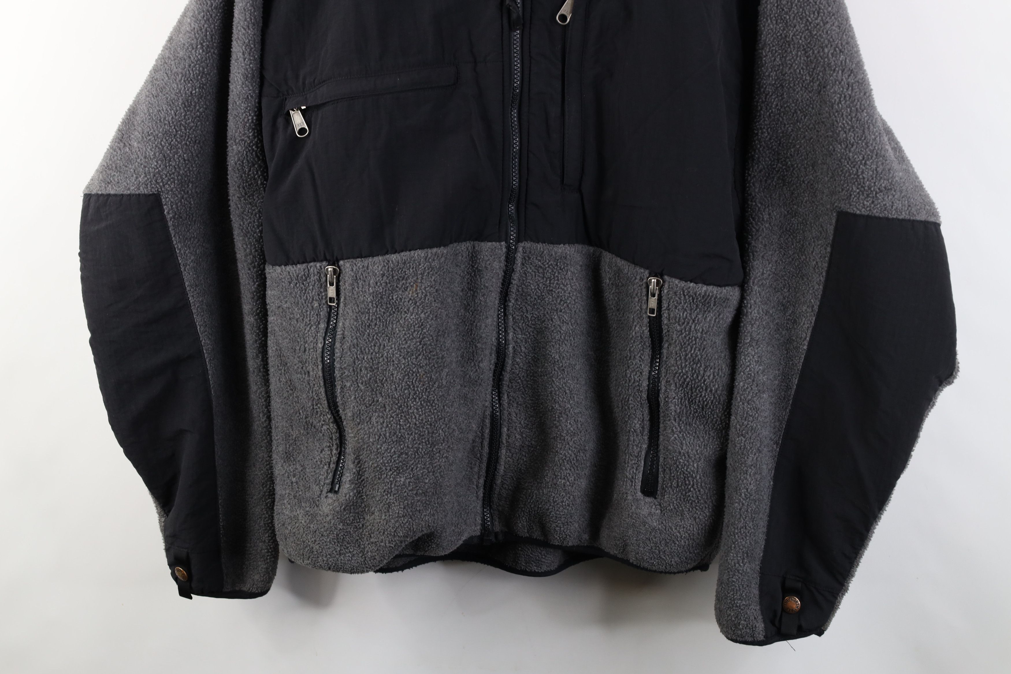 The North Face Vintage 90s The North Face Denali Fleece Jacket Gray Black Size US L / EU 52-54 / 3 - 3 Thumbnail