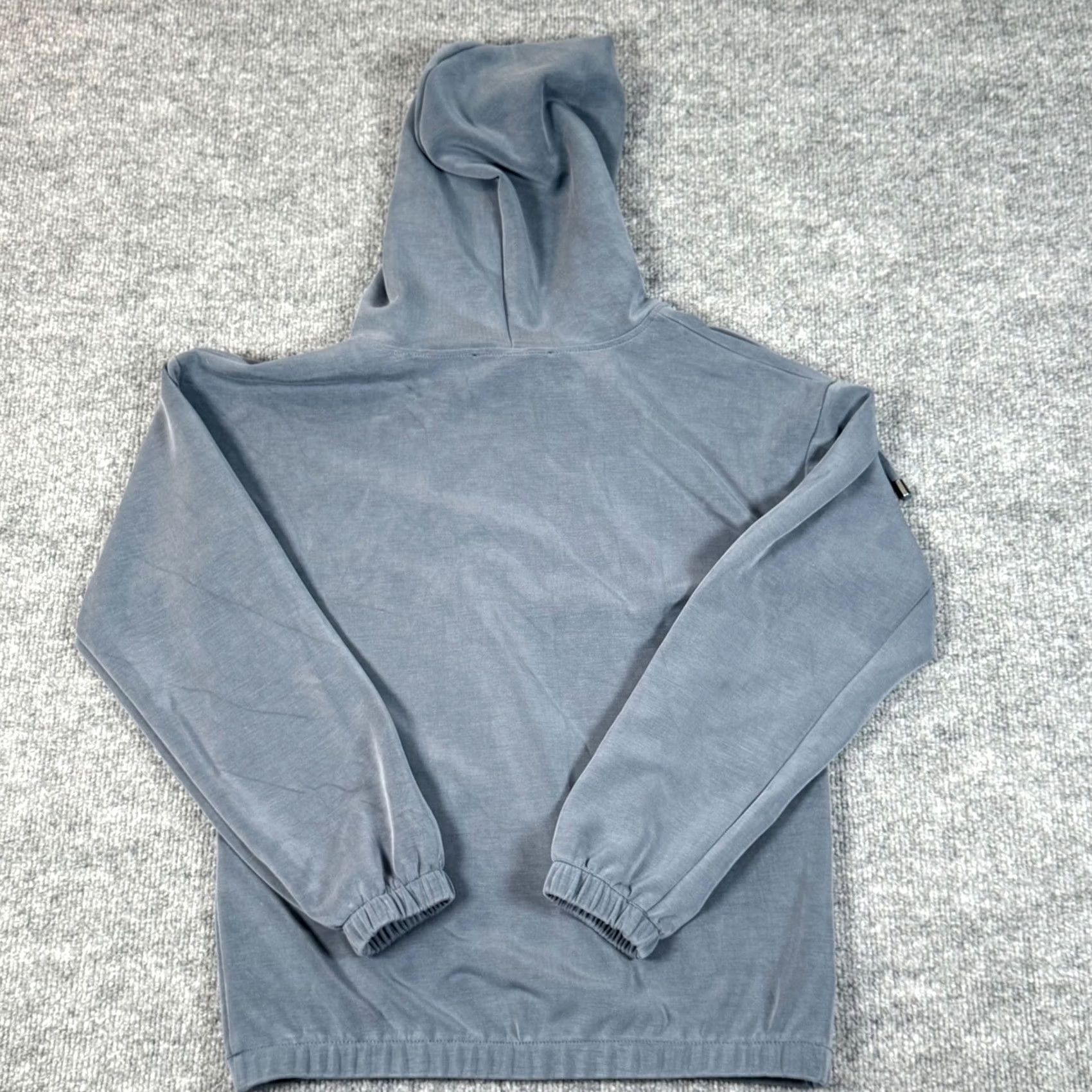 Rachel Zoe Rachael Zoe Hooded Pullover XS Greenish Gray Soft Lightweight Quarter Zip Lounge Size XS / US 0-2 / IT 36-38 - 3 Thumbnail