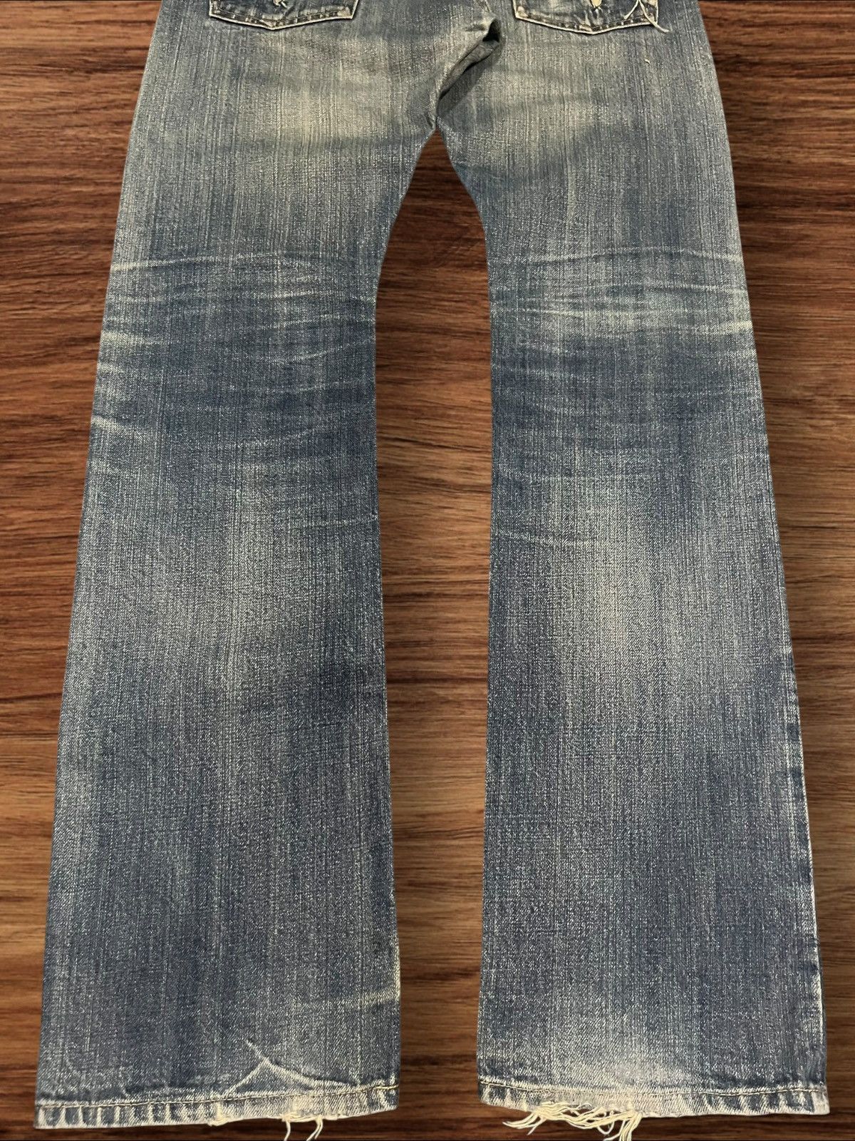 Japanese Brand × Le Grande Bleu (L.G.B.) × Takeo Kikuchi Vintage Takeo Kikuchi Japan Sakura Sukajan Selvedge Jeans Size US 33 - 15 Thumbnail