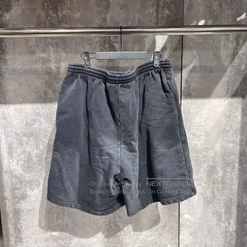 Balenciaga Balenciaga size S Distressed Washed Embroidered Logo Short Size US 27 - 2 Thumbnail