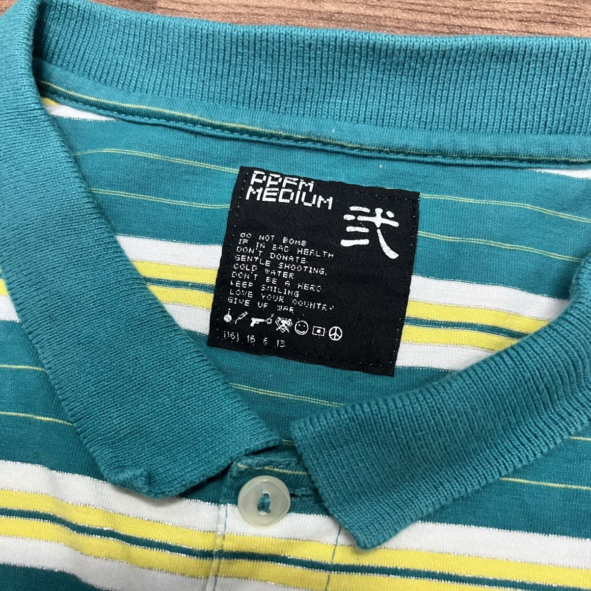 Japanese Brand PPFM Striped Polo Shirt Size M / US 6-8 / IT 42-44 - 4 Thumbnail