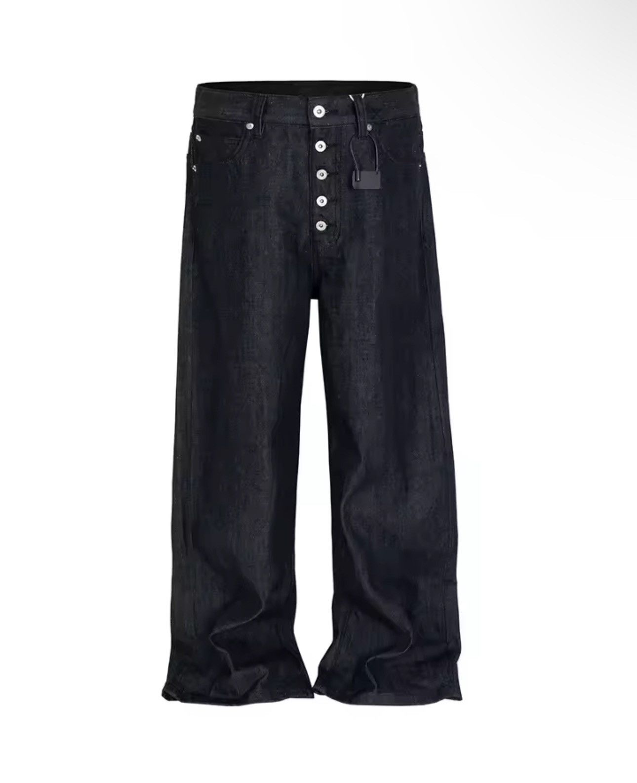 Other High Street Washed Black Straight Vintage Retro Style Jeans Size US 34 / EU 50 - 1 Thumbnail