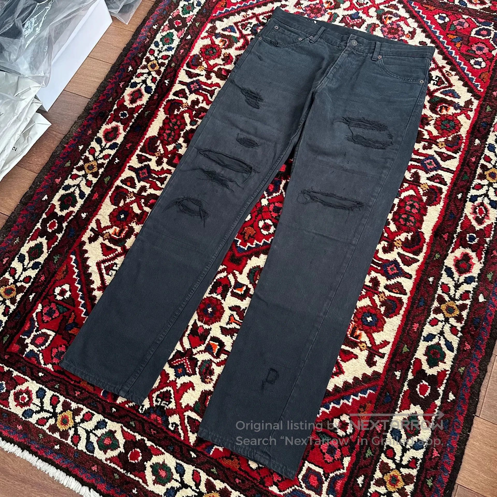 Visvim visvim 19aw black distressed denim jeans. Size US 32 / EU 48 - 3 Thumbnail