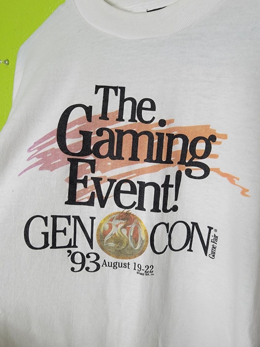 Fruit Of The Loom Magic the Gathering Single Stitch 93 Gen Con Gaming MTG Rare Size US XL / EU 56 / 4 - 5 Thumbnail