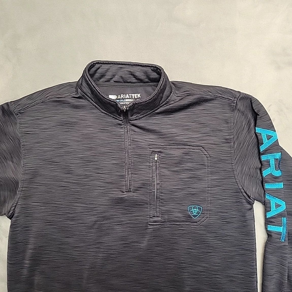 Ariat Ariat Tek Pullover Mens M Gray Cold Series 1/4 Zip Sweatshirt Size US M / EU 48-50 / 2 - 3 Thumbnail