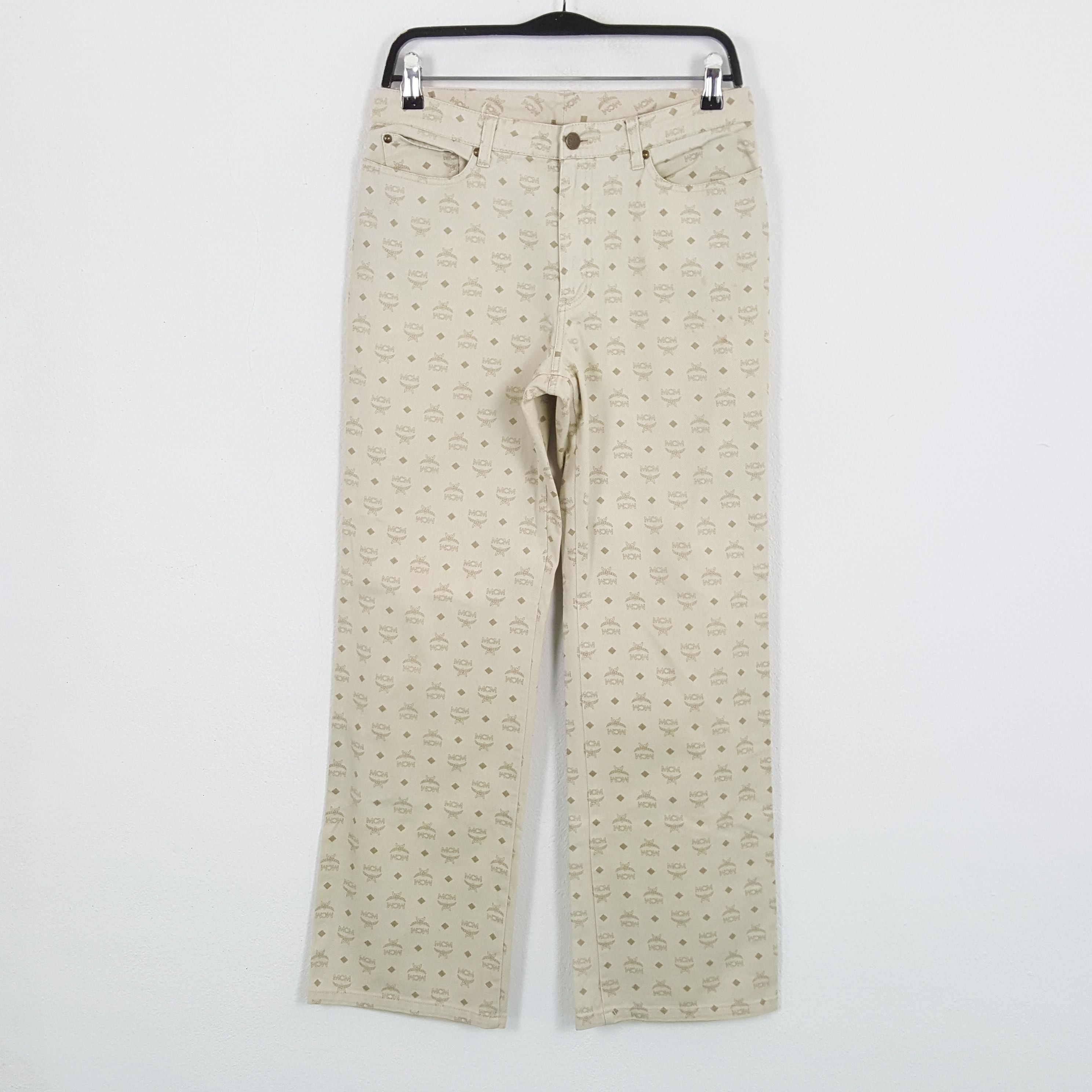 MCM × Vintage MCM LEGERE Fashion Monogram Style Pants Size US 29 - 1 Thumbnail