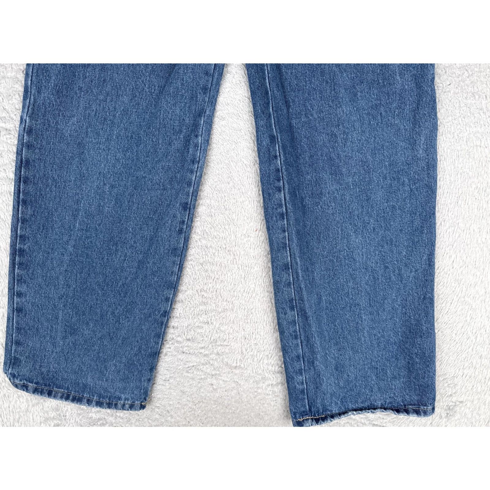 Vintage Indigo Rein Jeans Straight Juniors 5 High Rise Blue Wash 26x30.5 Distressed 5-Pocket Denim Pants Womens Size 27" / US 4 / IT 40 - 2 Thumbnail