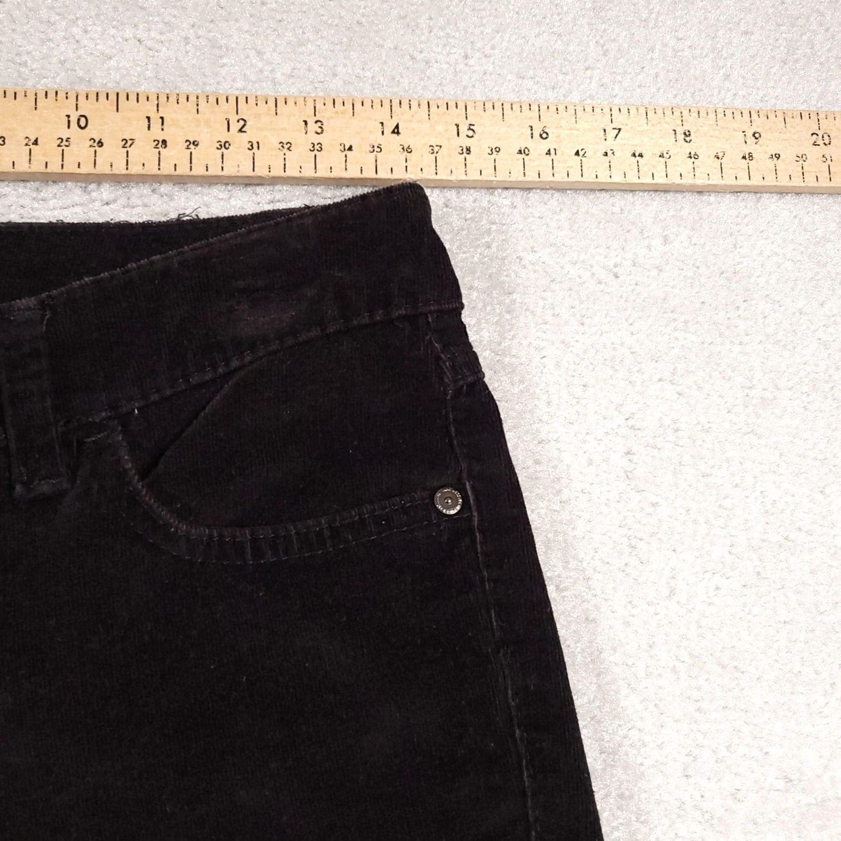 Nine West Nine West Corduroy Pants Jegging Cotton Stretch Straight Leg Women's 6 Black Size 28" / US 6 / IT 42 - 6 Thumbnail