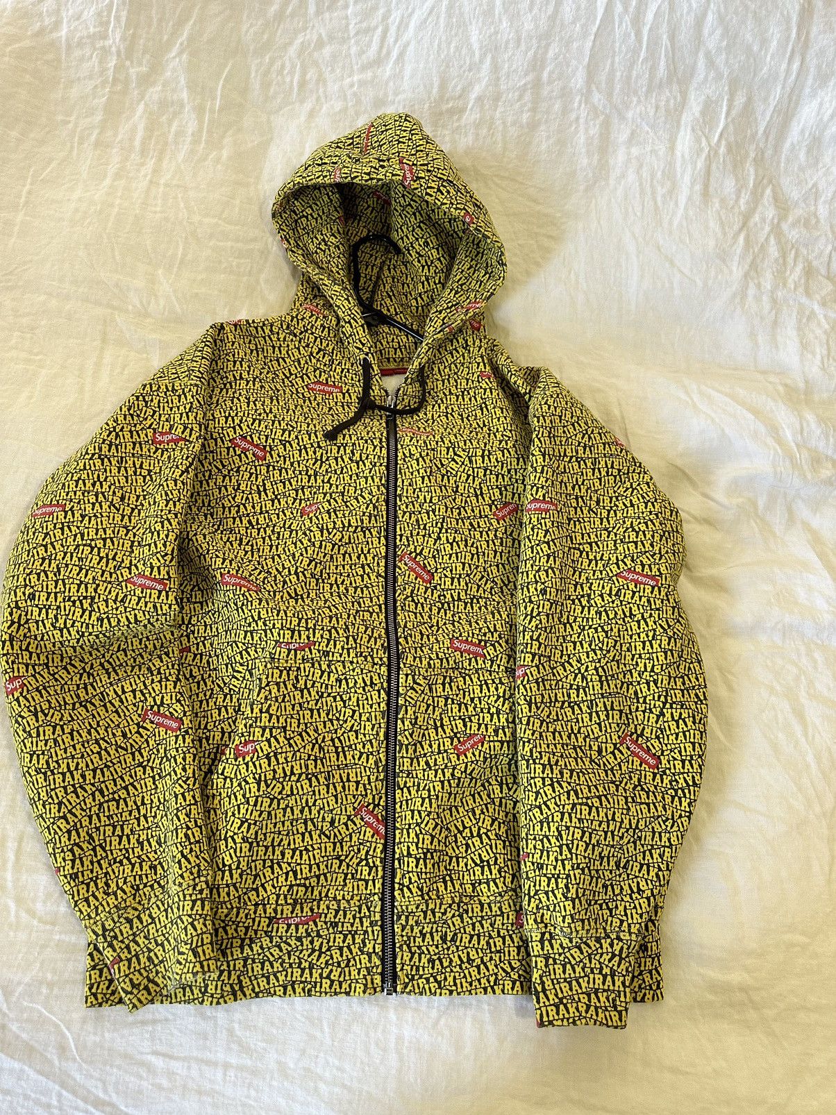 IRAK × Supreme Supreme X IRAK zip up hooded sweatshirt | Grailed