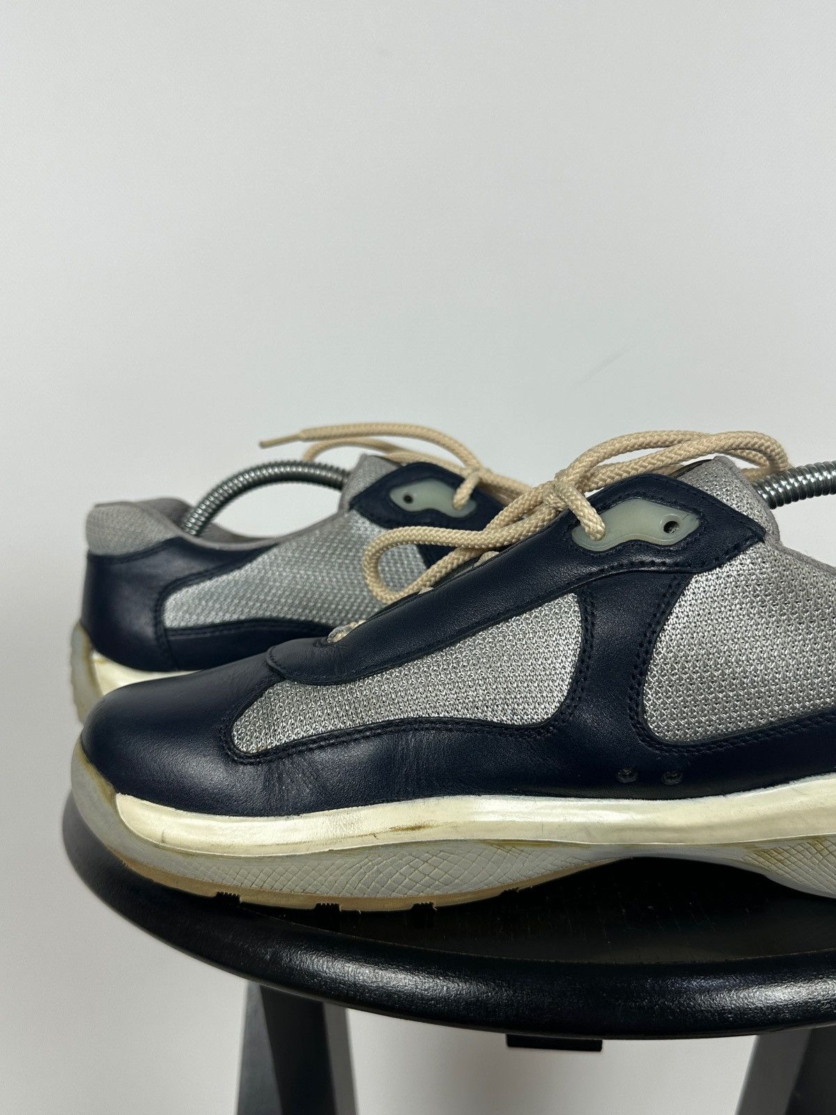 Prada Prada America’s Cup Navy Blue Leather Sneakers Size US 7.5 / EU 40-41 - 20 Thumbnail
