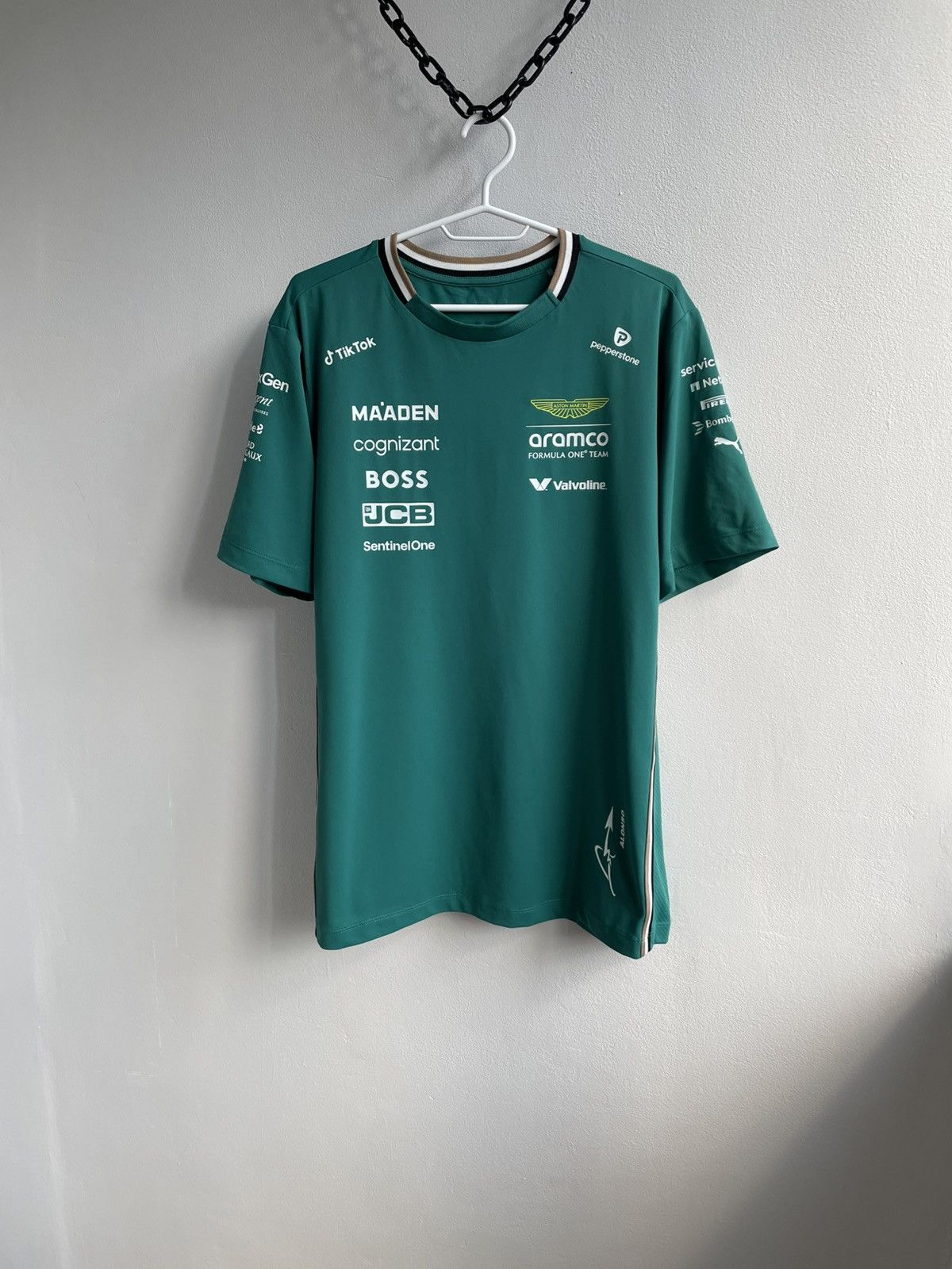 Formula 1 Aston Martin F1 Team Fernando Alonso #14 Aramco T-Shirt Tee Size US L / EU 52-54 / 3 - 10 Thumbnail