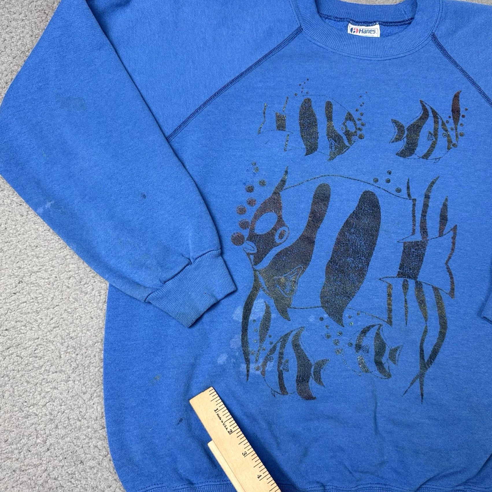 Hanes Vintage 80s Fish Graphic Sweatshirt Hanes Adult Large Blue Angel User: Vintage 80s Fish Graphic Sweatshirt Hanes Adult Large Blue Angel Size US L / EU 52-54 / 3 - 6 Thumbnail