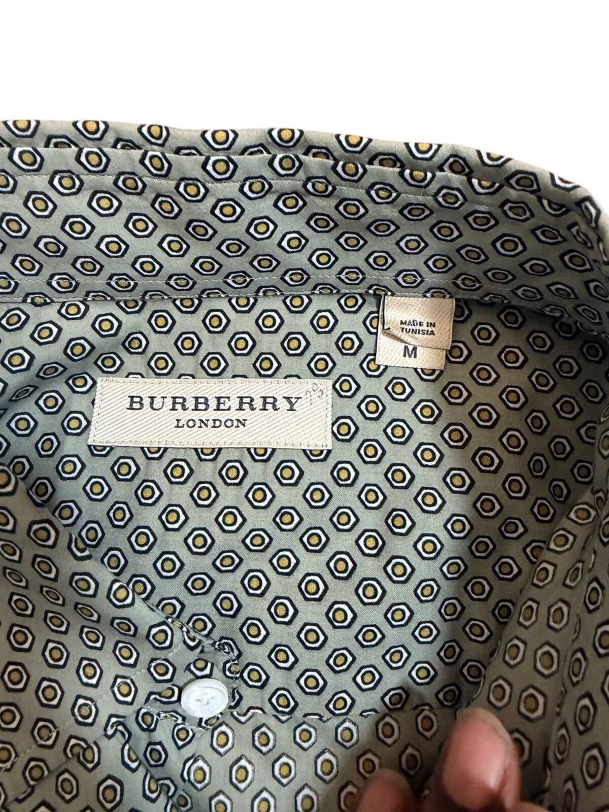 Burberry Burberry London Geometric Print Button-Down Shirt Size US M / EU 48-50 / 2 - 5 Thumbnail