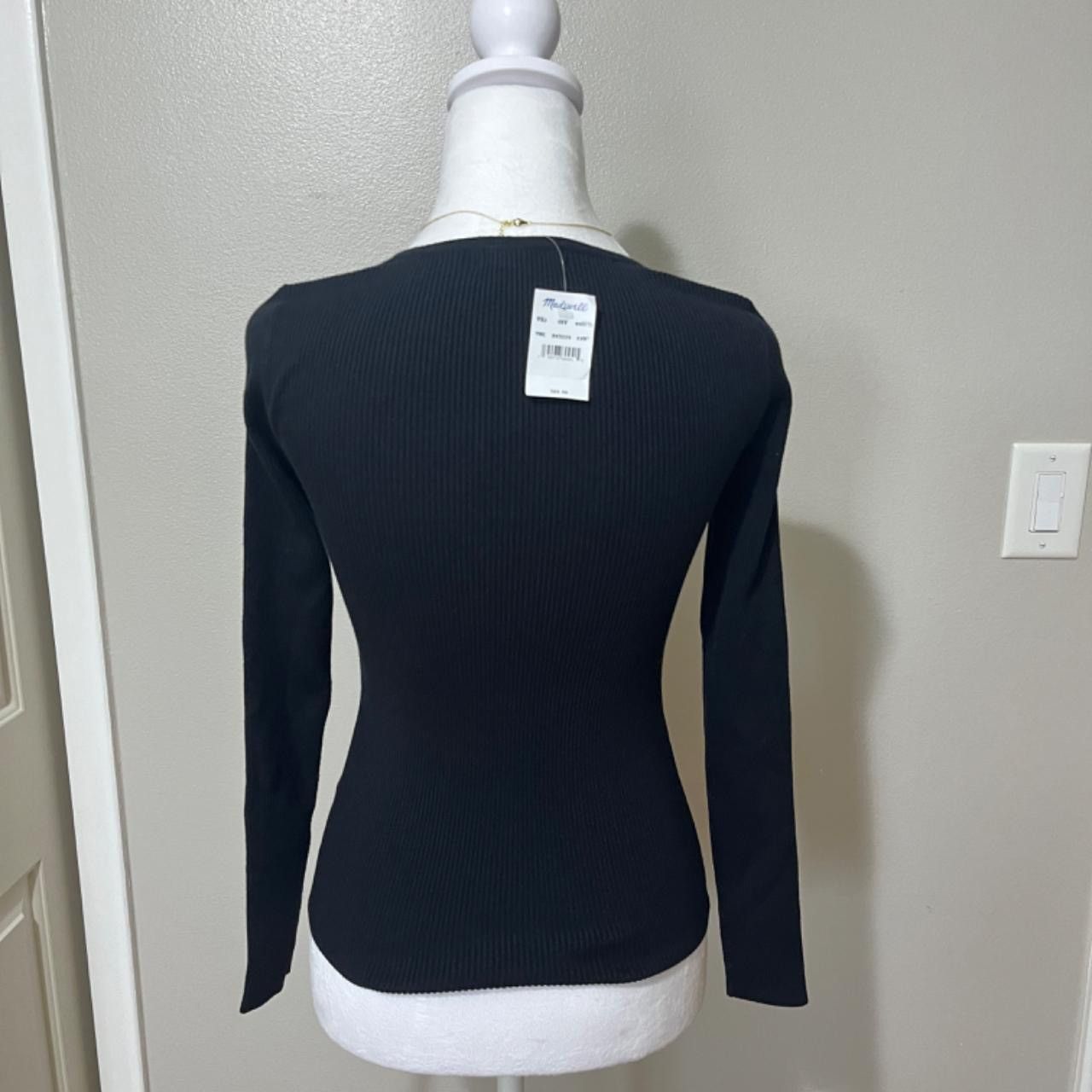 Madewell Madewell Black Wide Rib Sweater Top Size XXS / US 00 / IT 34 - 5 Thumbnail