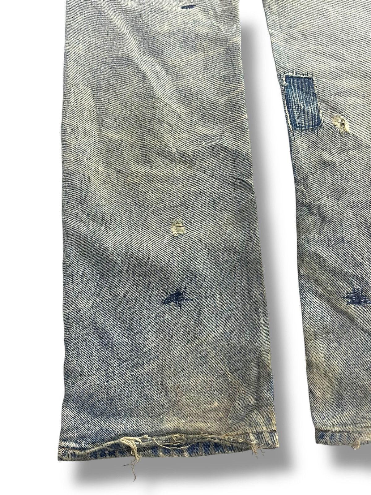 Levi's GRUNGE🤘🏼 VINTAGE LEVIS ARTE POVERA PATHWORK DISTRESSED DENIM Size US 29 - 10 Thumbnail