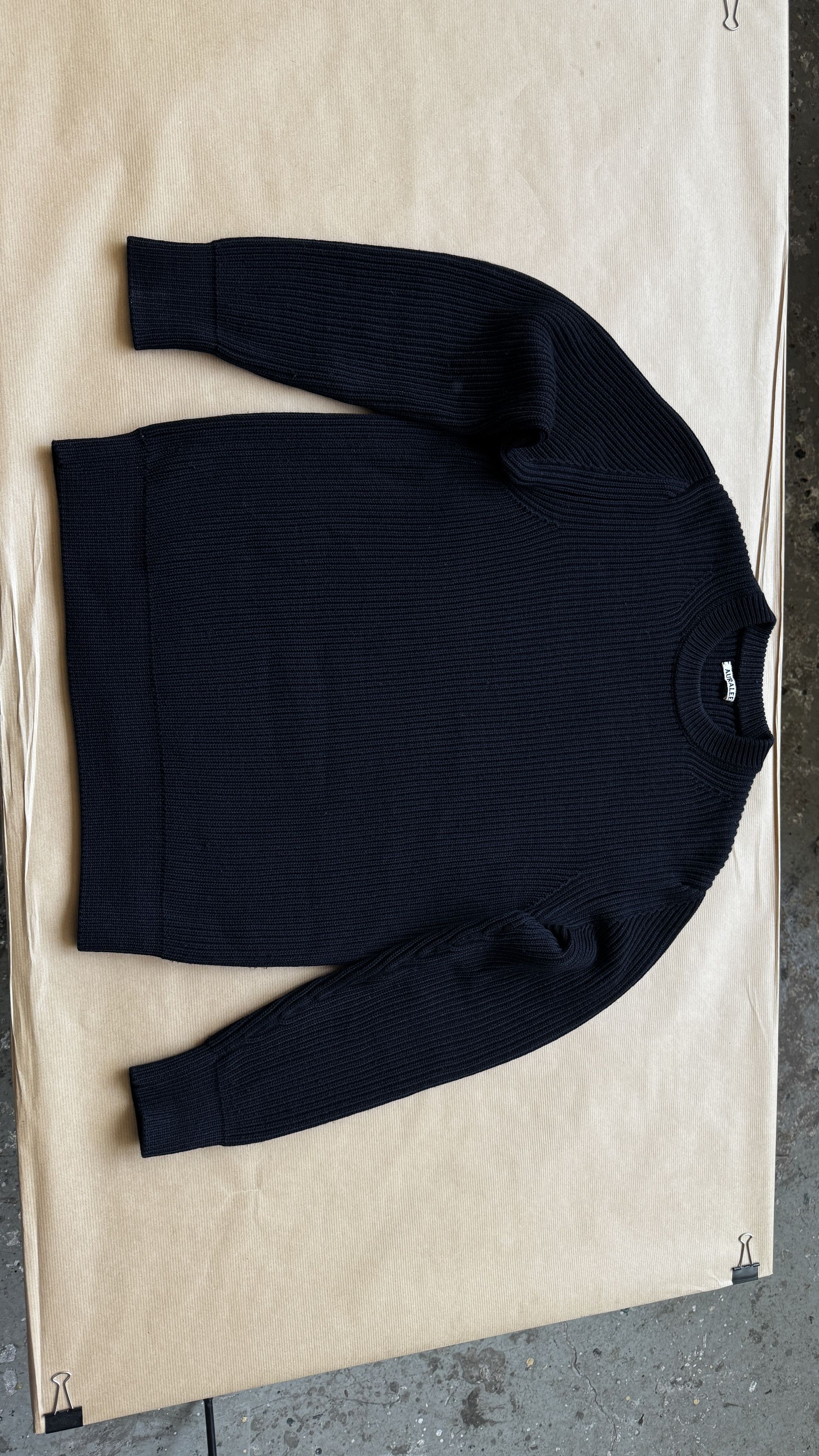 Auralee aa . 5 . SUPERFINE WOOL CASHMERE RIB KNIT P/O . A5AP01RK 