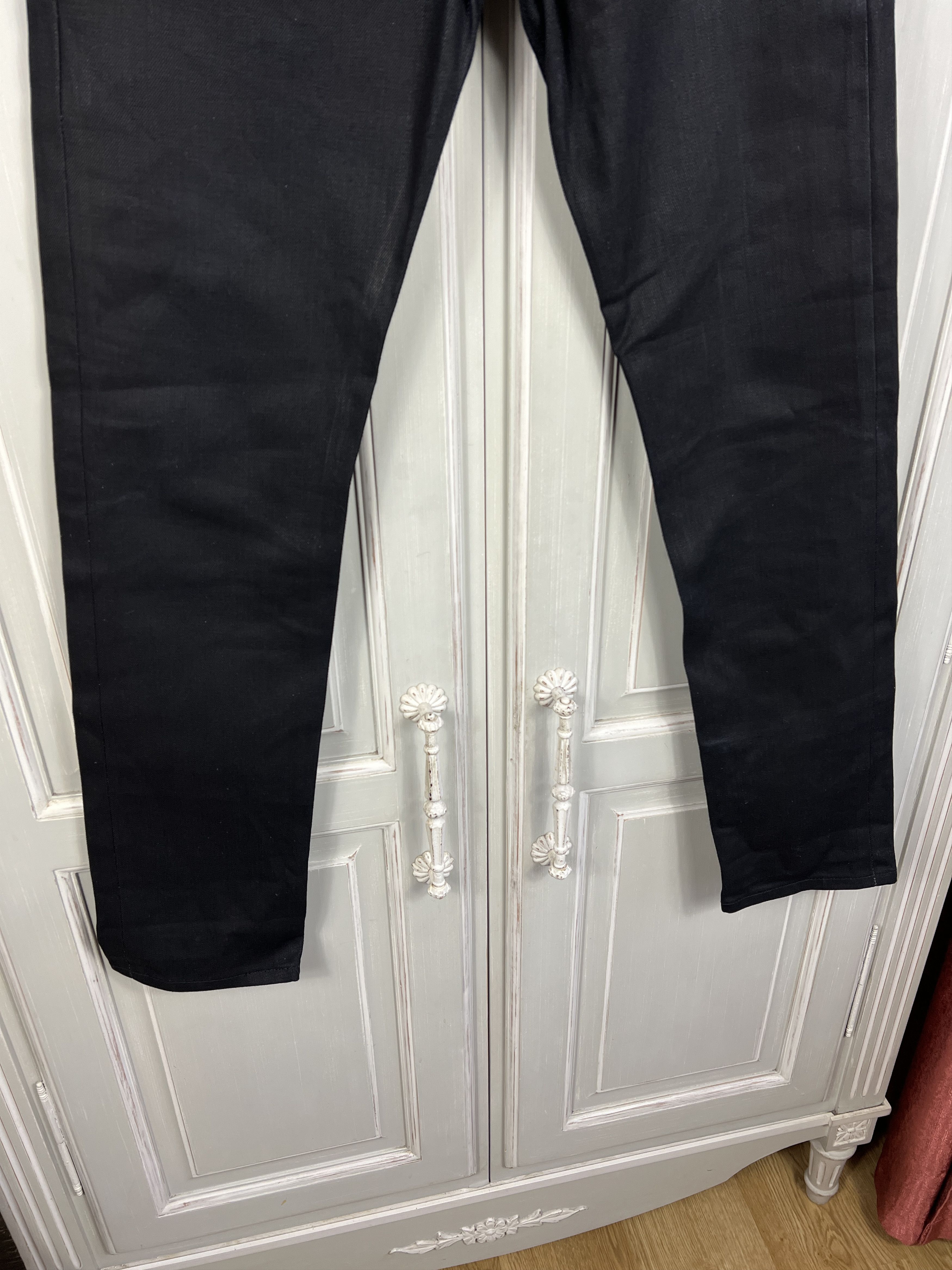 Naked & Famous naked famous denim black selvedge pants skinny wax jeans Size US 29 - 3 Thumbnail