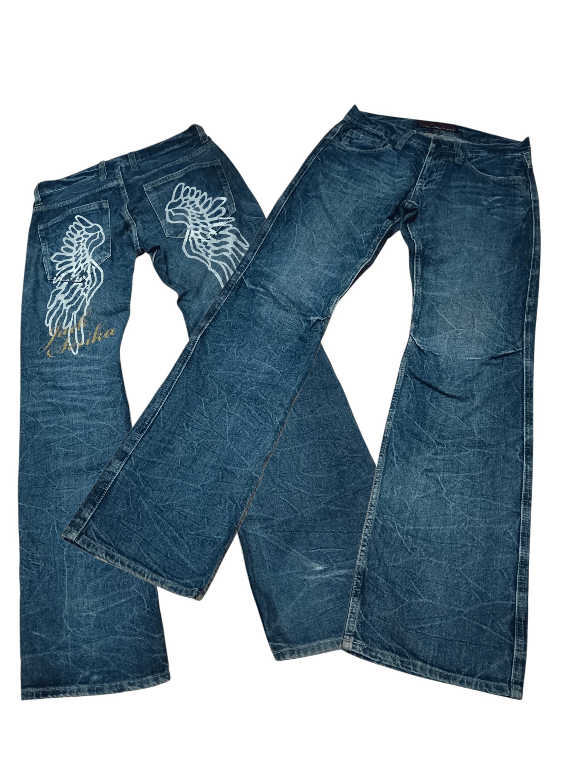 Japanese Brand 🔥FYE🔥 JACK SERIKA Punk Angel Wings Denim Size US 31 - 1 Thumbnail